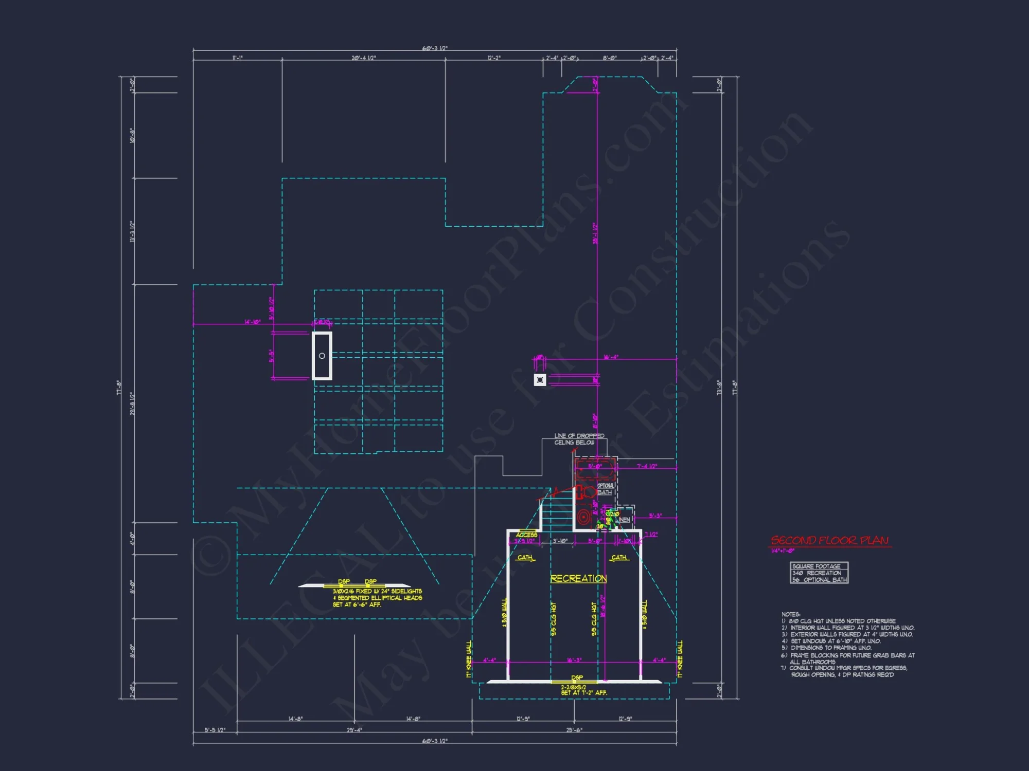 Craftsman house Plan with 1.5 Floors