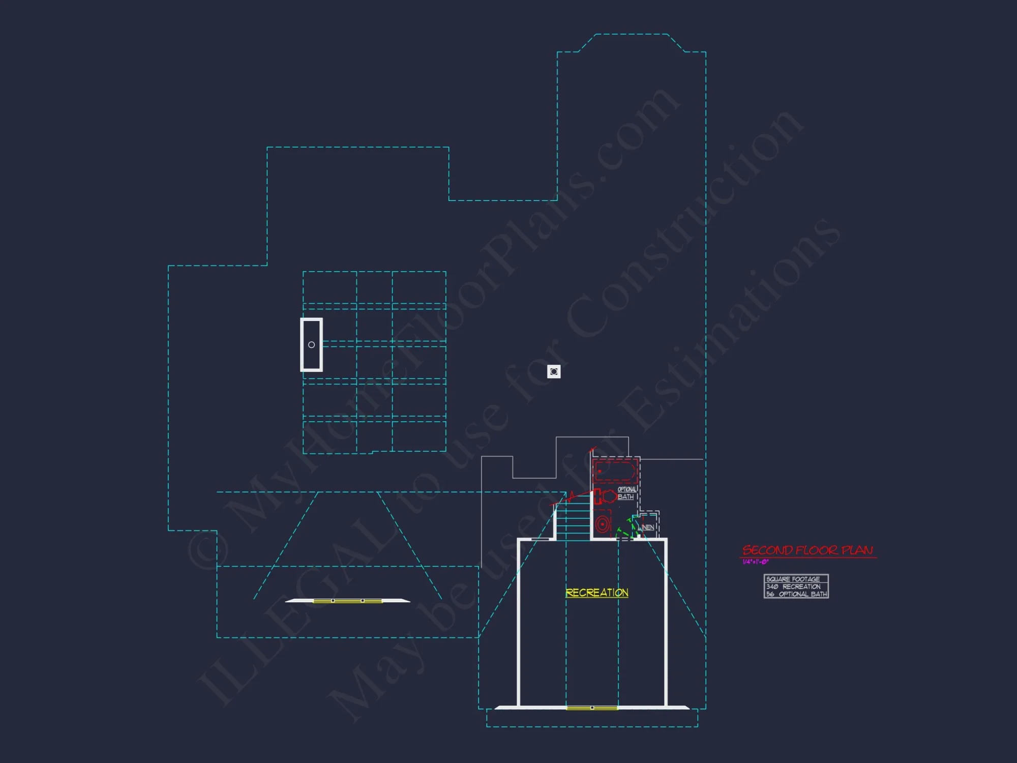 Craftsman house Plan with 1.5 Floors