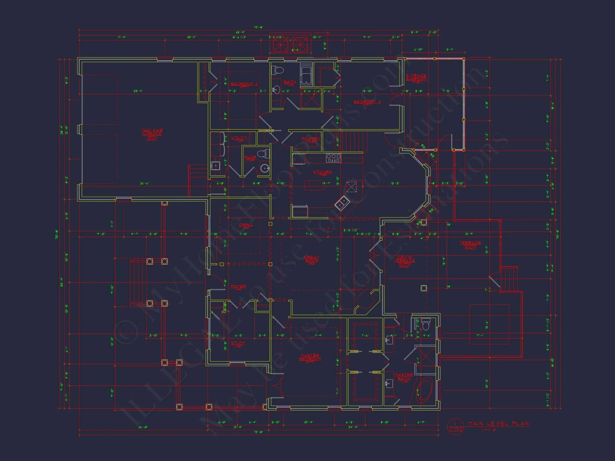 Dream house Floor Plan: CAD Architectural Designs & Blueprint