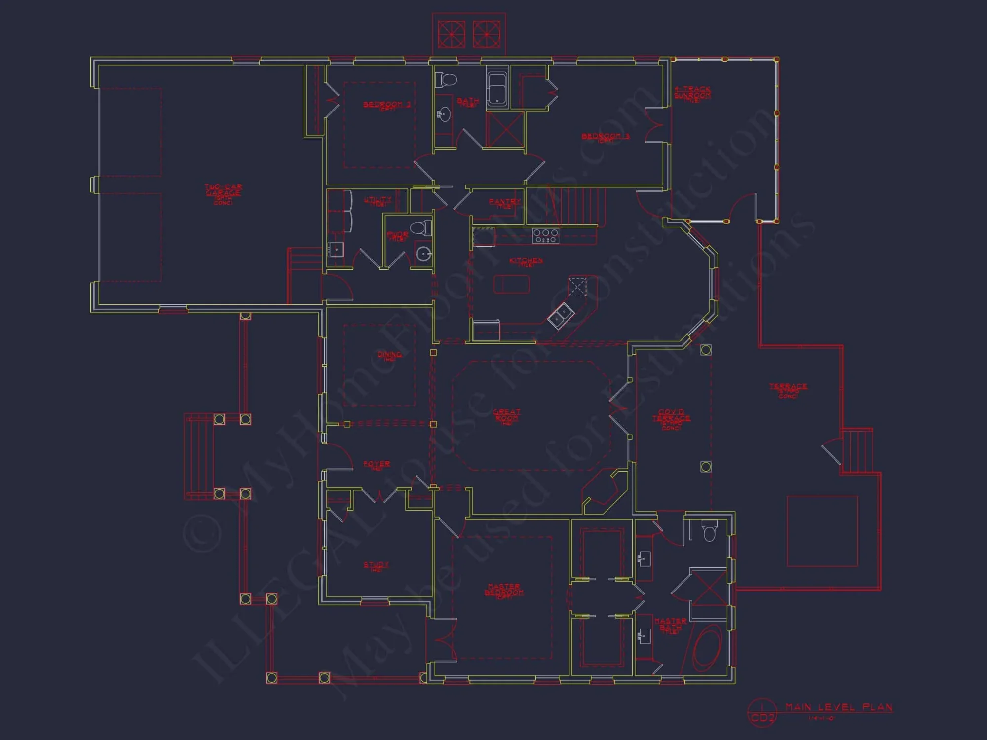 Dream house Floor Plan: CAD Architectural Designs & Blueprint