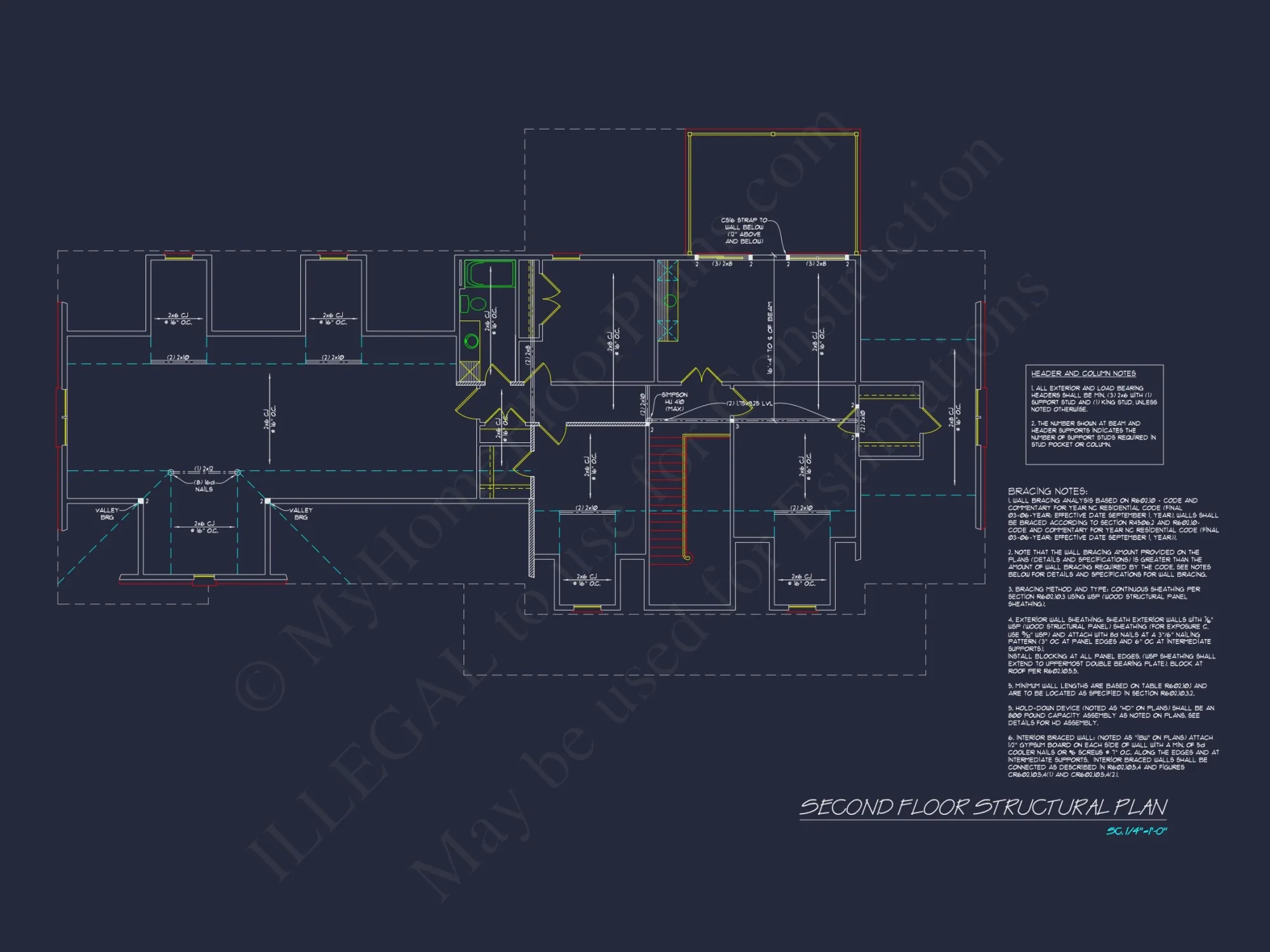 Traditional house Floor Plan with CAD Designs & 3 Garage Bays