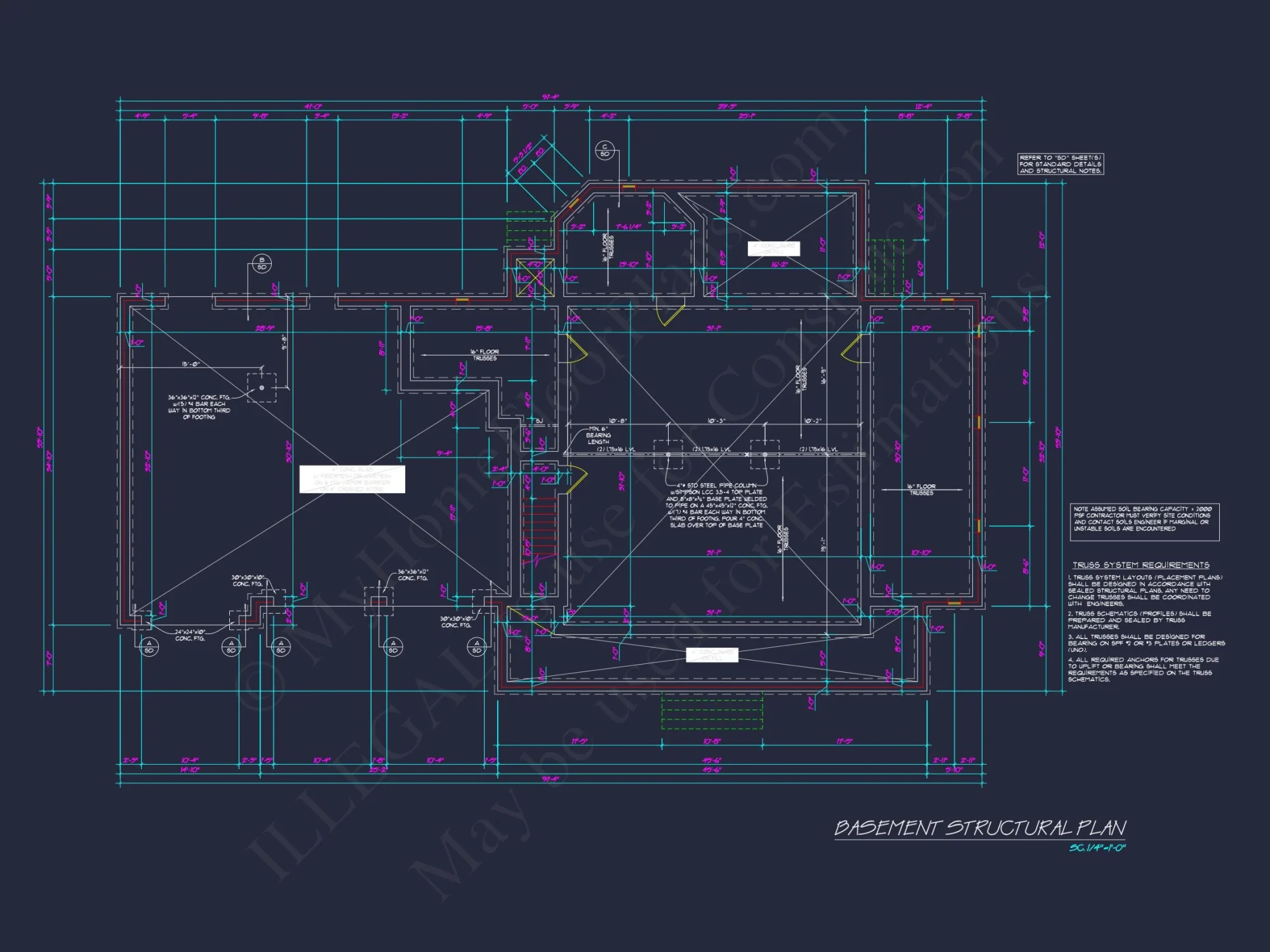 Traditional house Floor Plan with CAD Designs & 3 Garage Bays