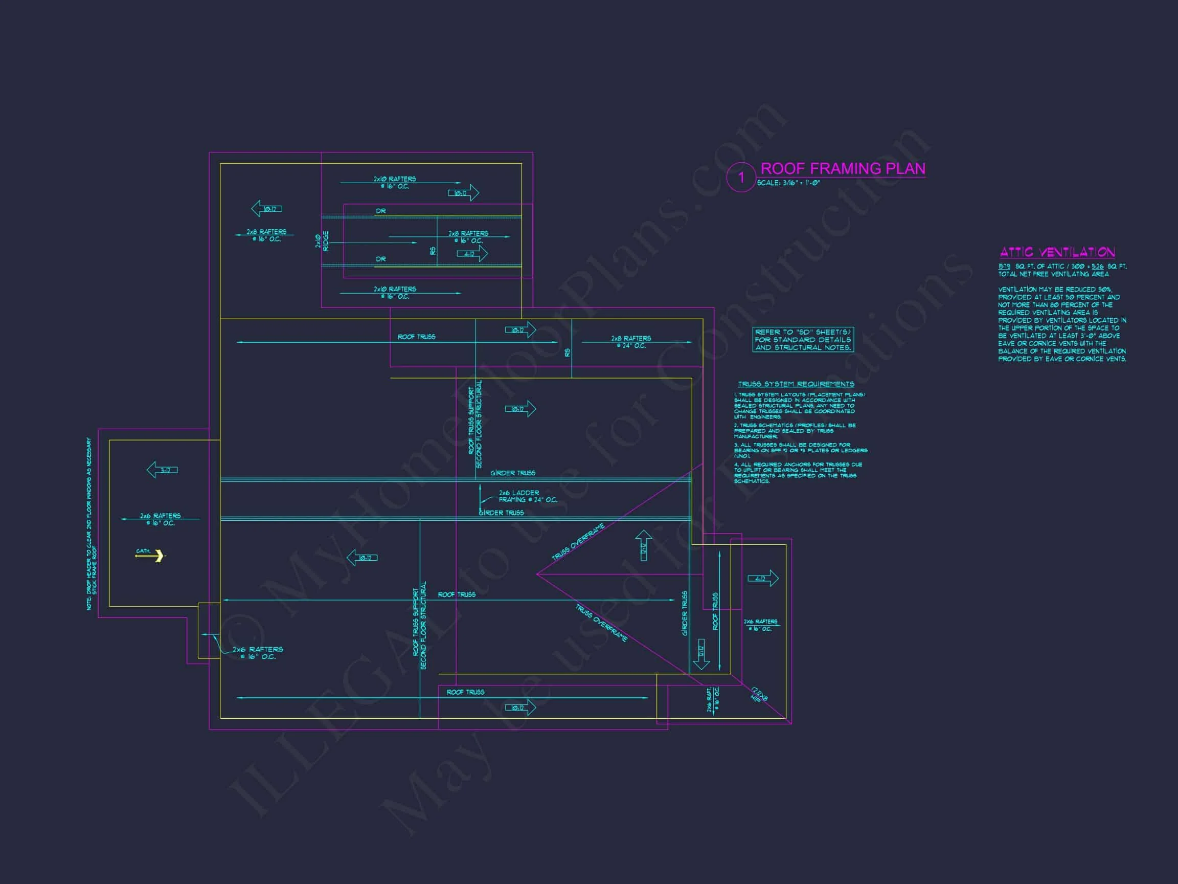 13-2097 HOUSE PLAN - Stylish House Plan with 4 Bedrooms, 3 Baths, and CAD Blueprint 16 Stylish house Plan with 4 Bedrooms, 3 Baths, and CAD Blueprint