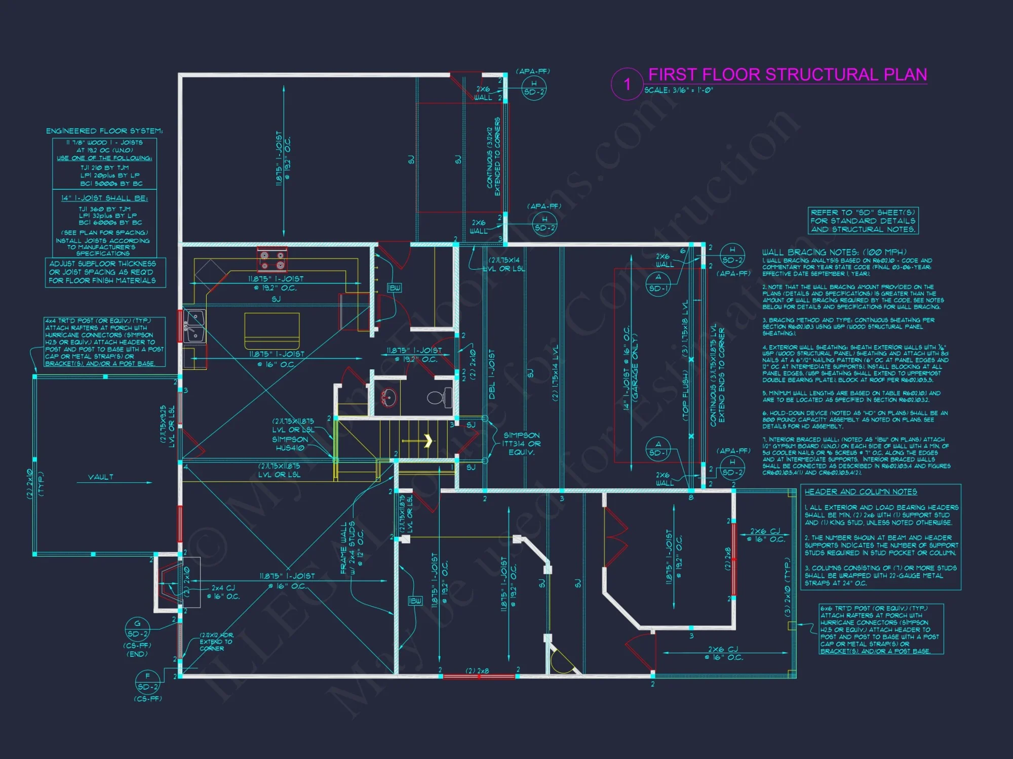 Stylish house Plan with 4 Bedrooms, 3 Baths, and CAD Blueprint