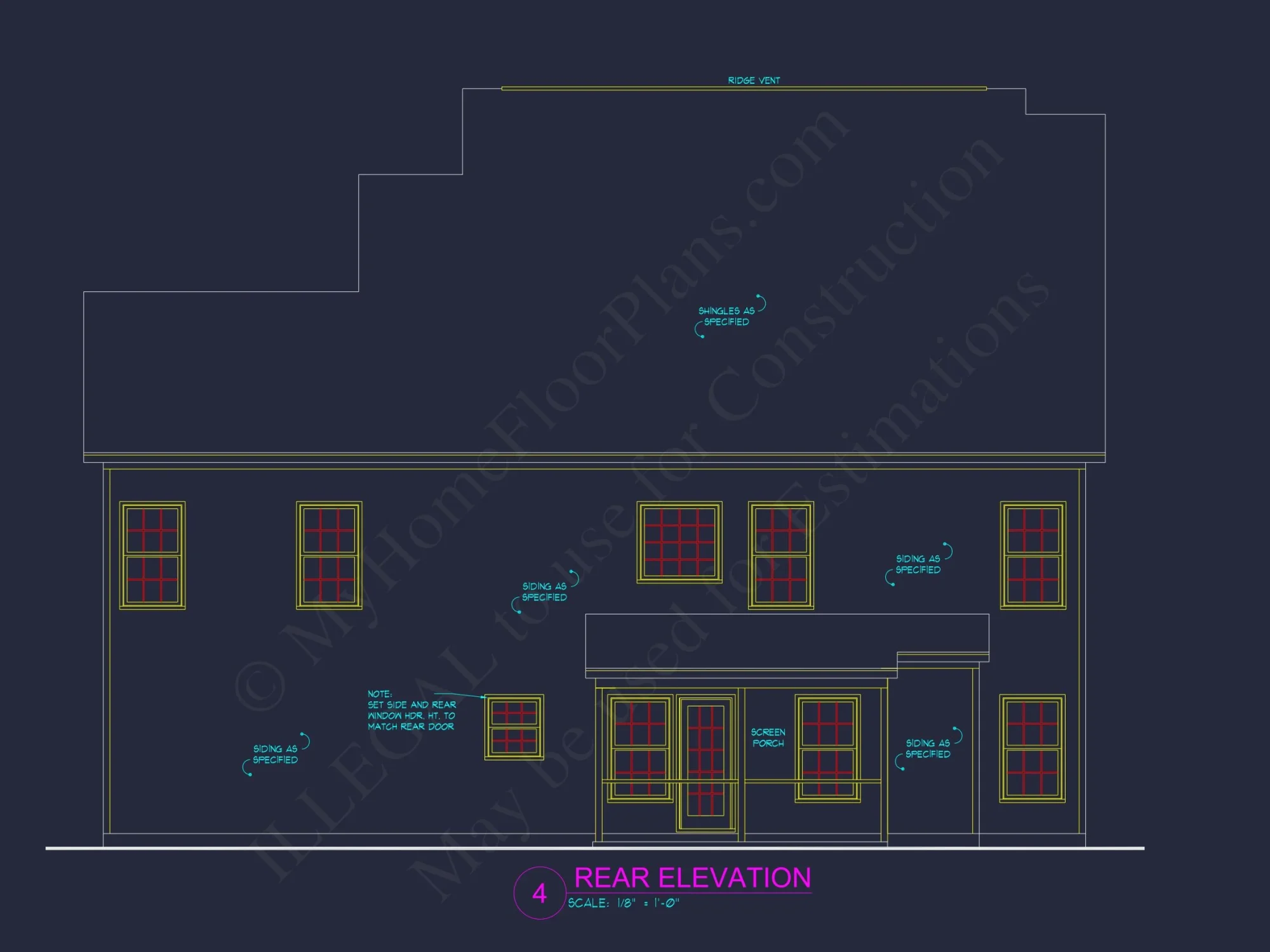 Stylish house Plan with 4 Bedrooms, 3 Baths, and CAD Blueprint