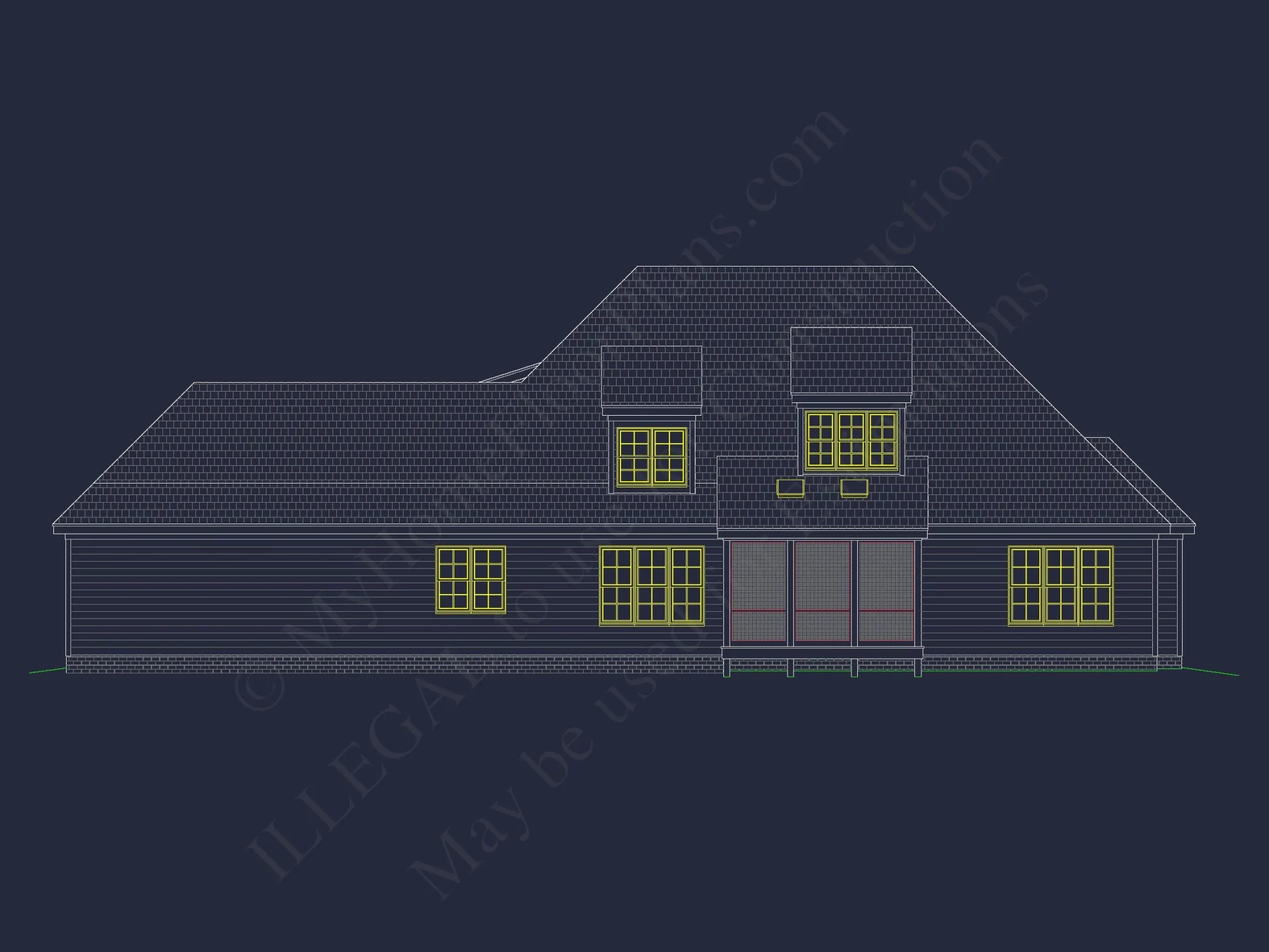 Elegant house Floor Plan for Architecture with CAD Designs