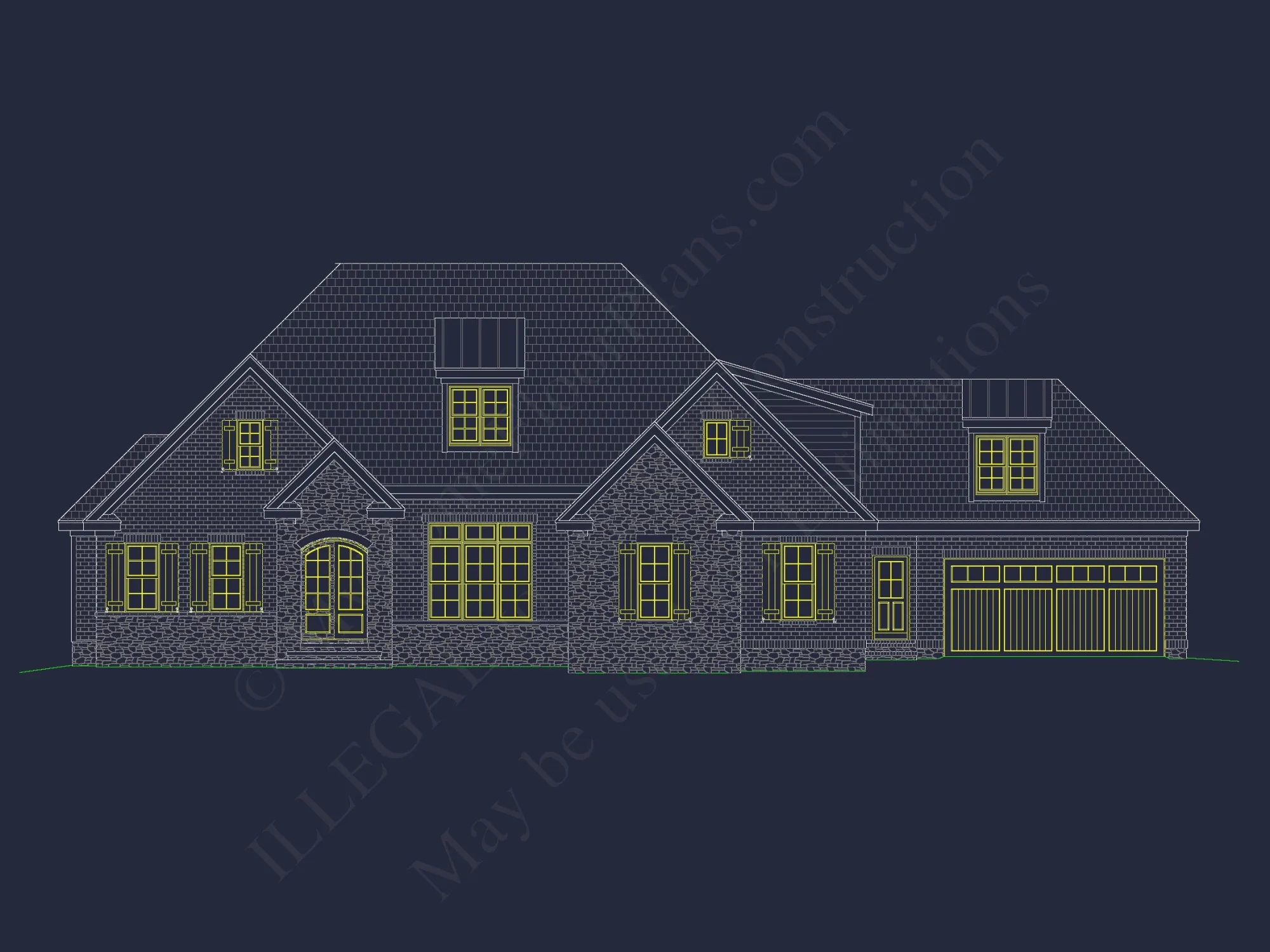 Elegant house Floor Plan for Architecture with CAD Designs