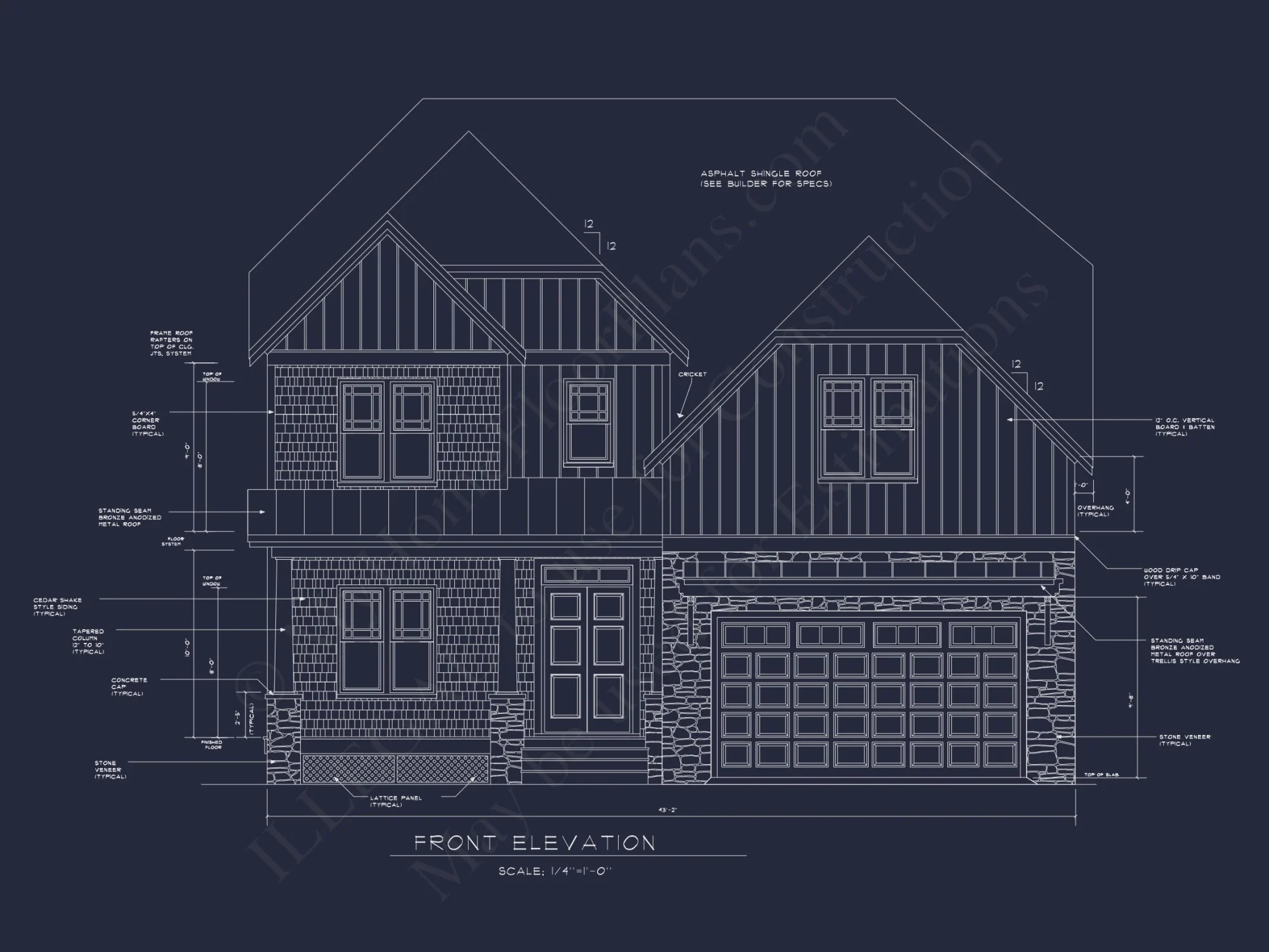 Modern Craftsman house Plan with Detailed CAD Designs