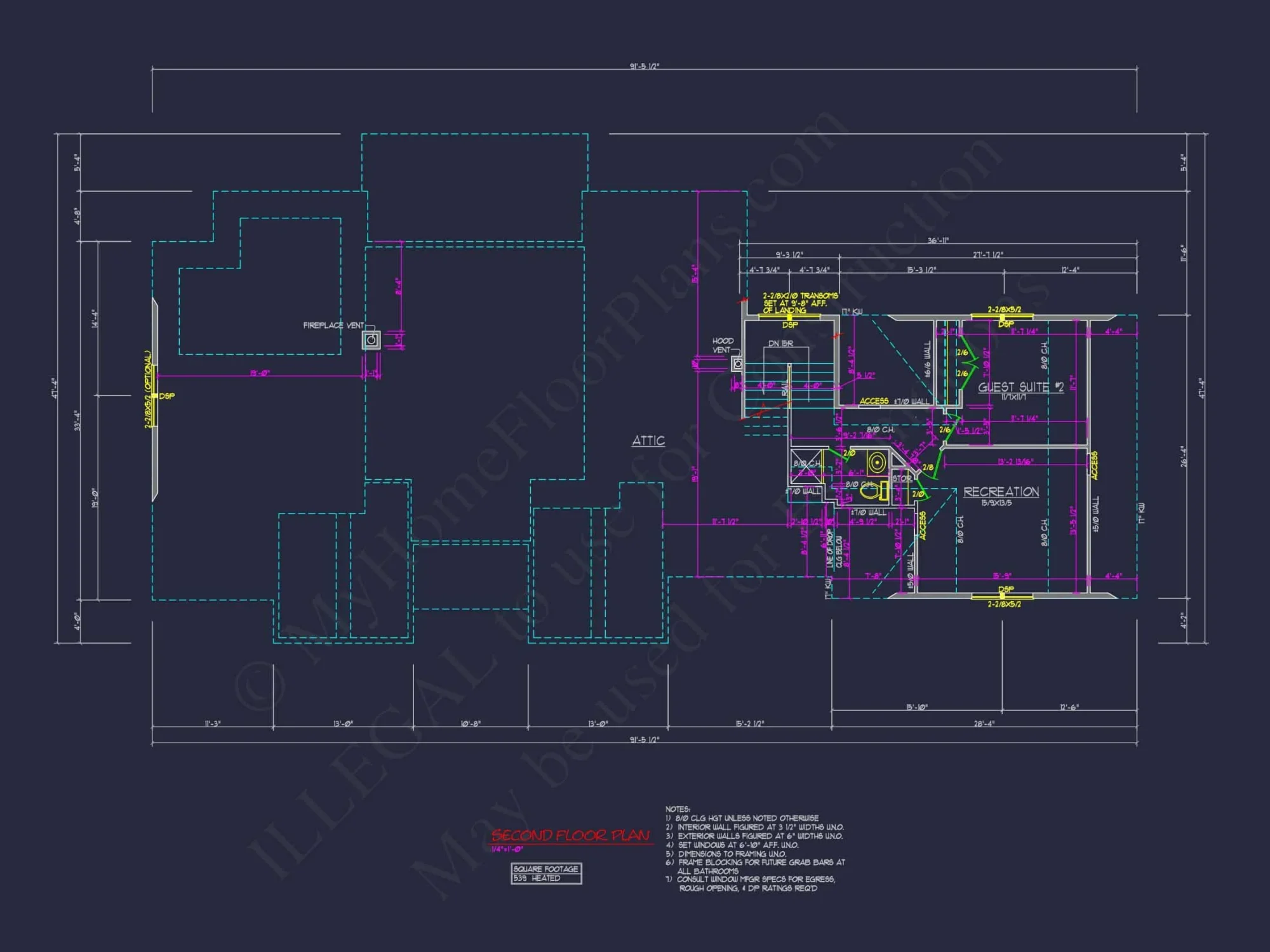 Traditional Craftsman house Blueprint with CAD Floor Plans