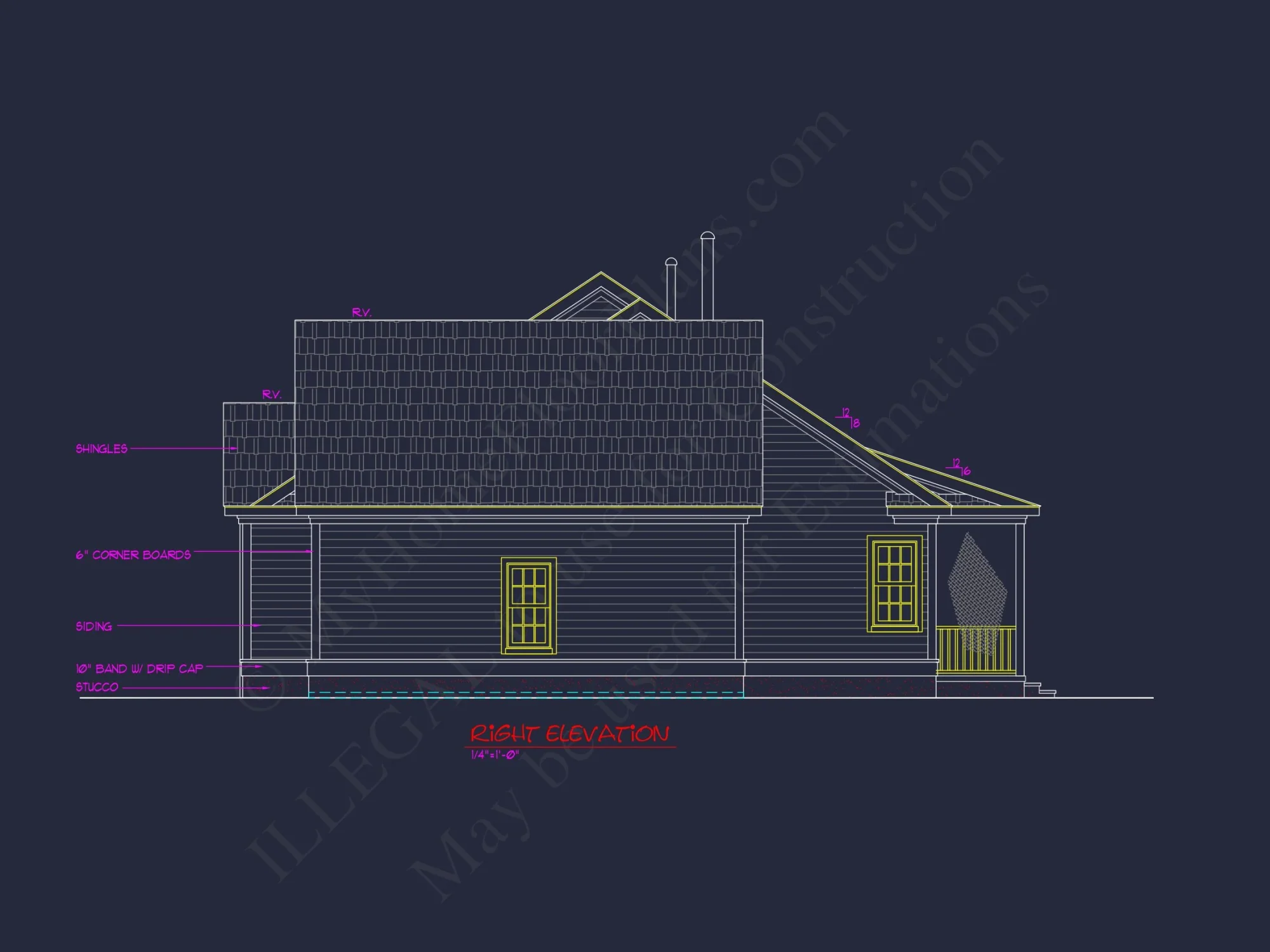Traditional Craftsman house Blueprint with CAD Floor Plans