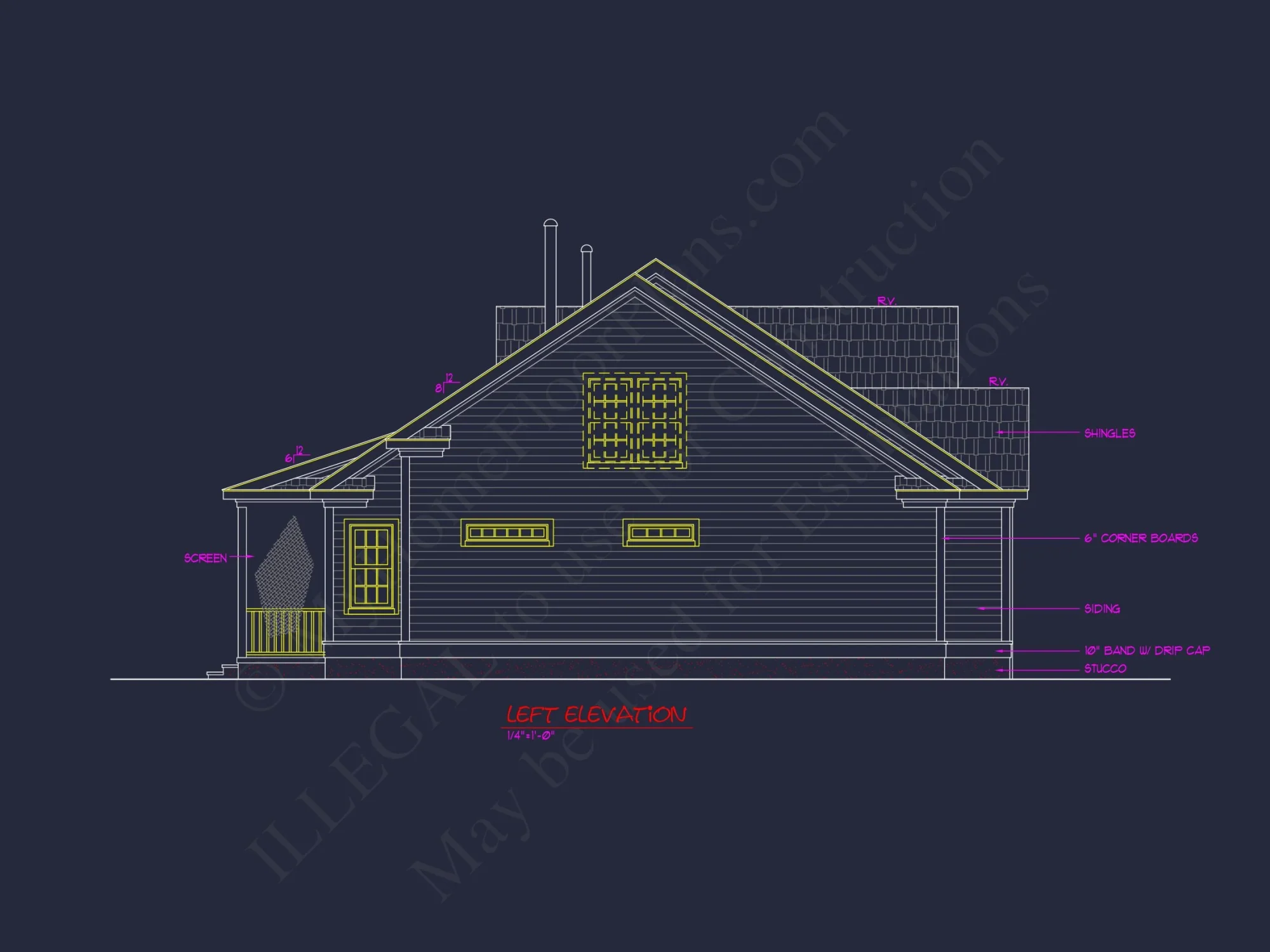 Traditional Craftsman house Blueprint with CAD Floor Plans