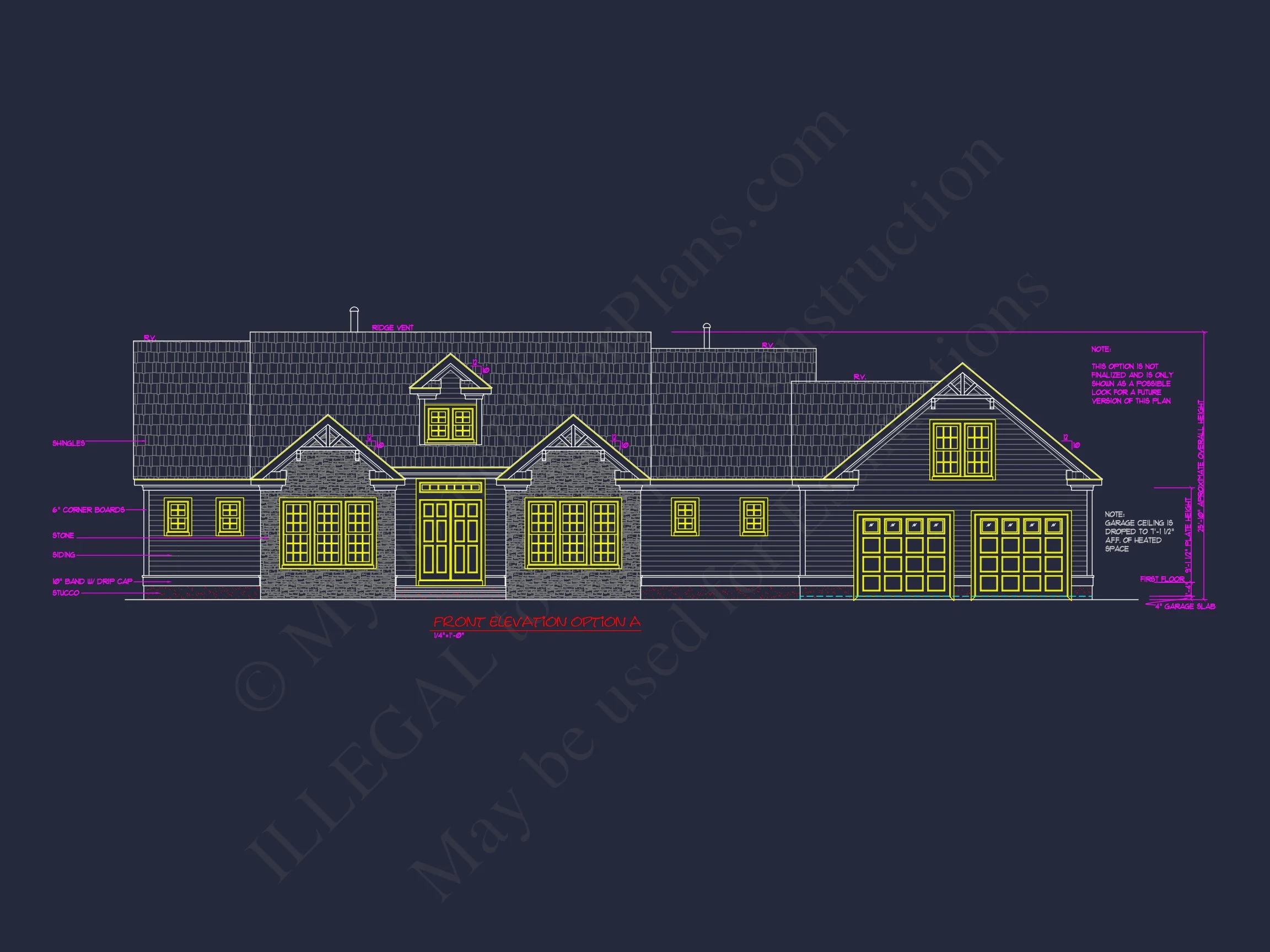 Traditional Craftsman house Blueprint with CAD Floor Plans