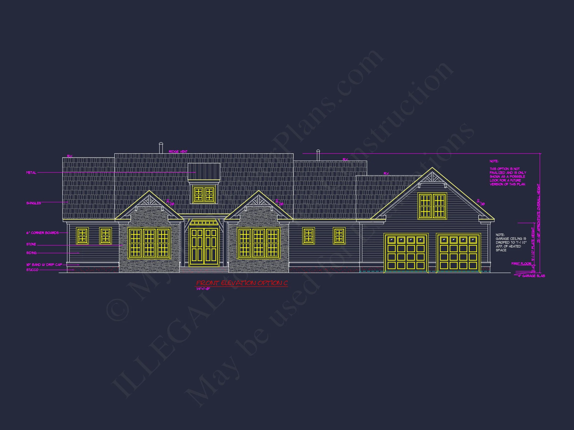 Traditional Craftsman house Blueprint with CAD Floor Plans