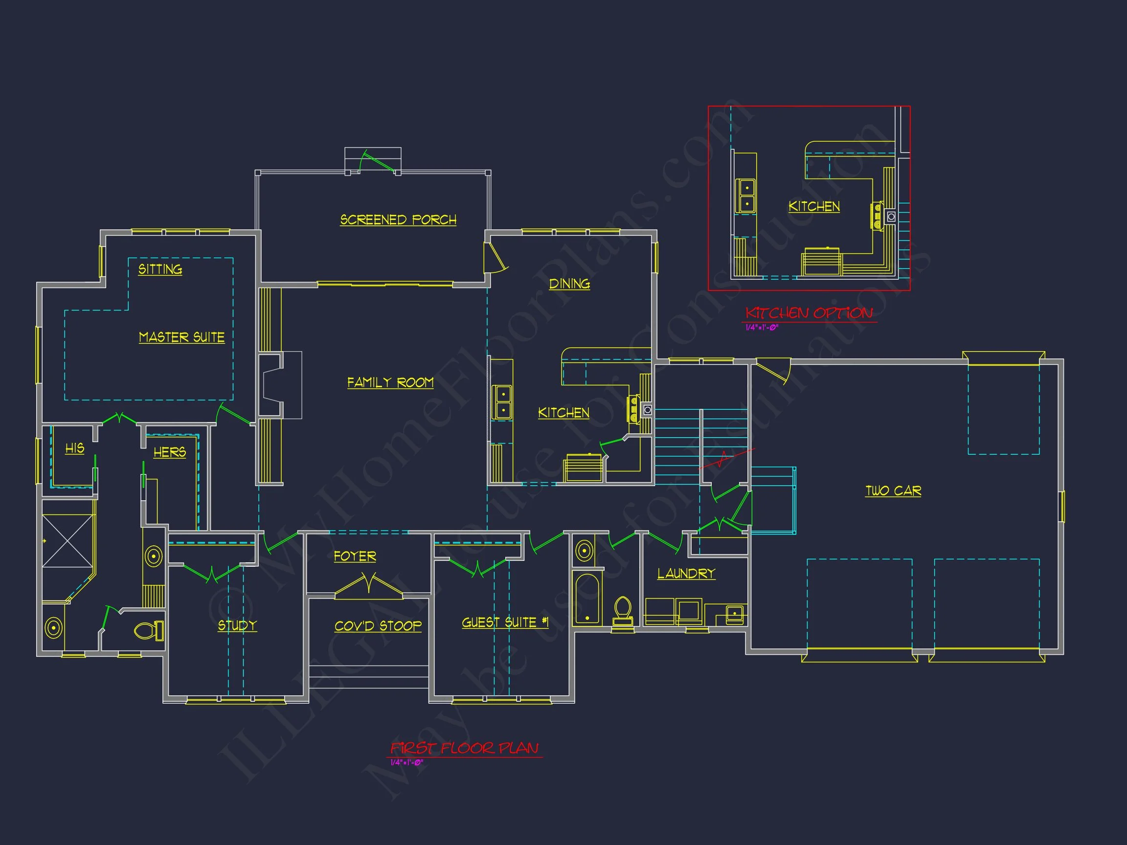 Traditional Craftsman house Blueprint with CAD Floor Plans