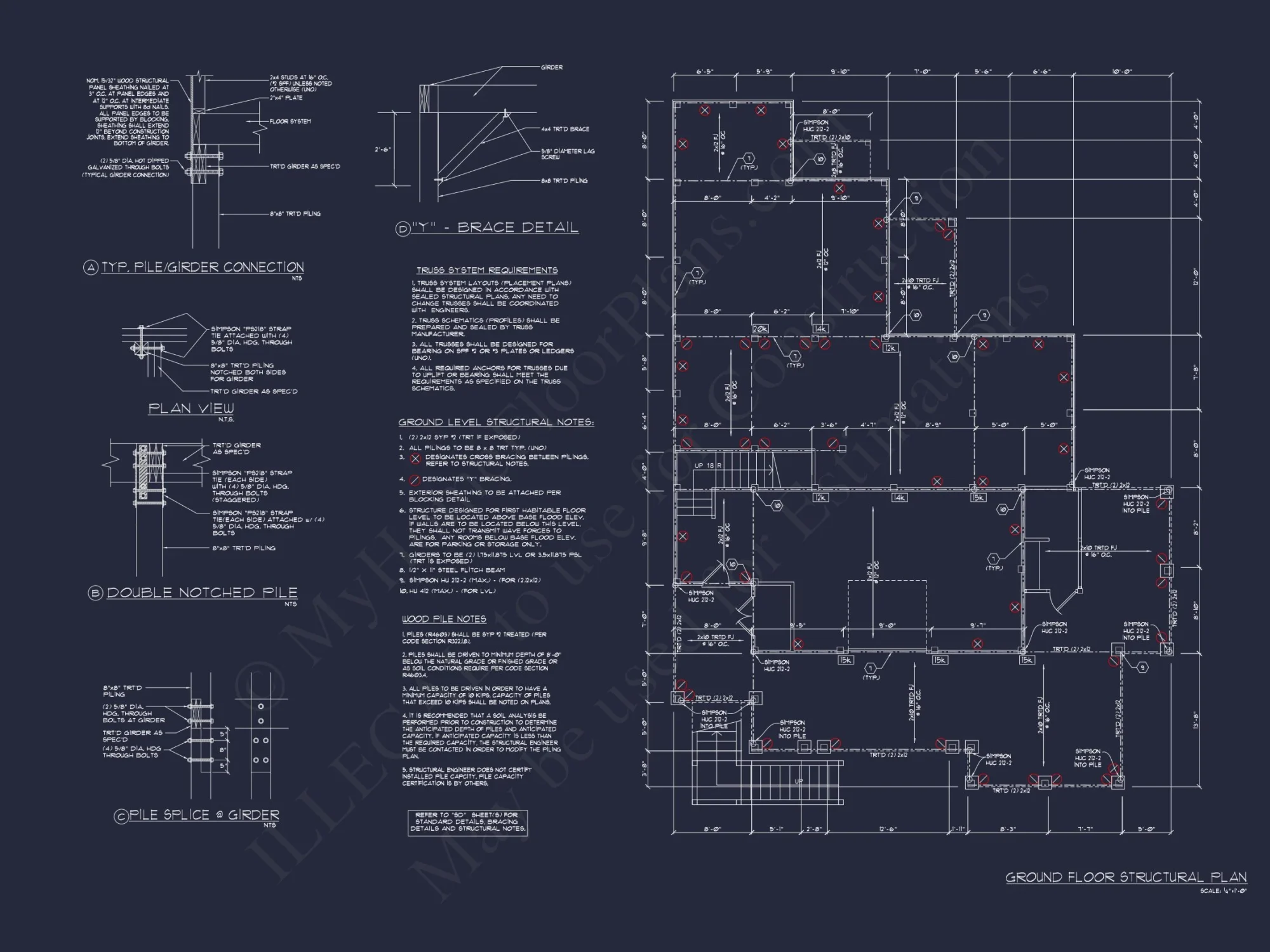 Elegant Beach house Plan with CAD Blueprint & Unique Designs