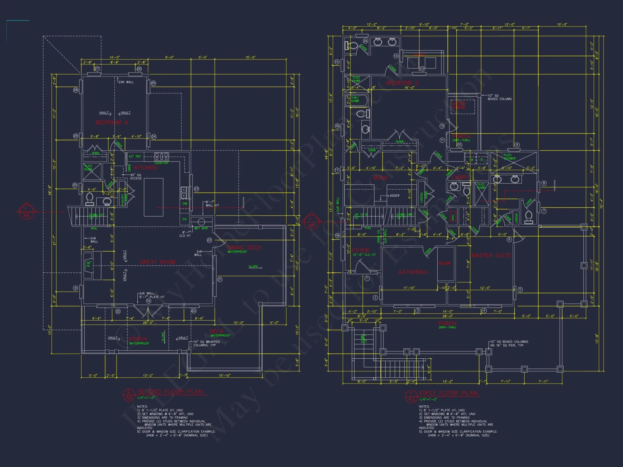 Elegant Beach house Plan with CAD Blueprint & Unique Designs