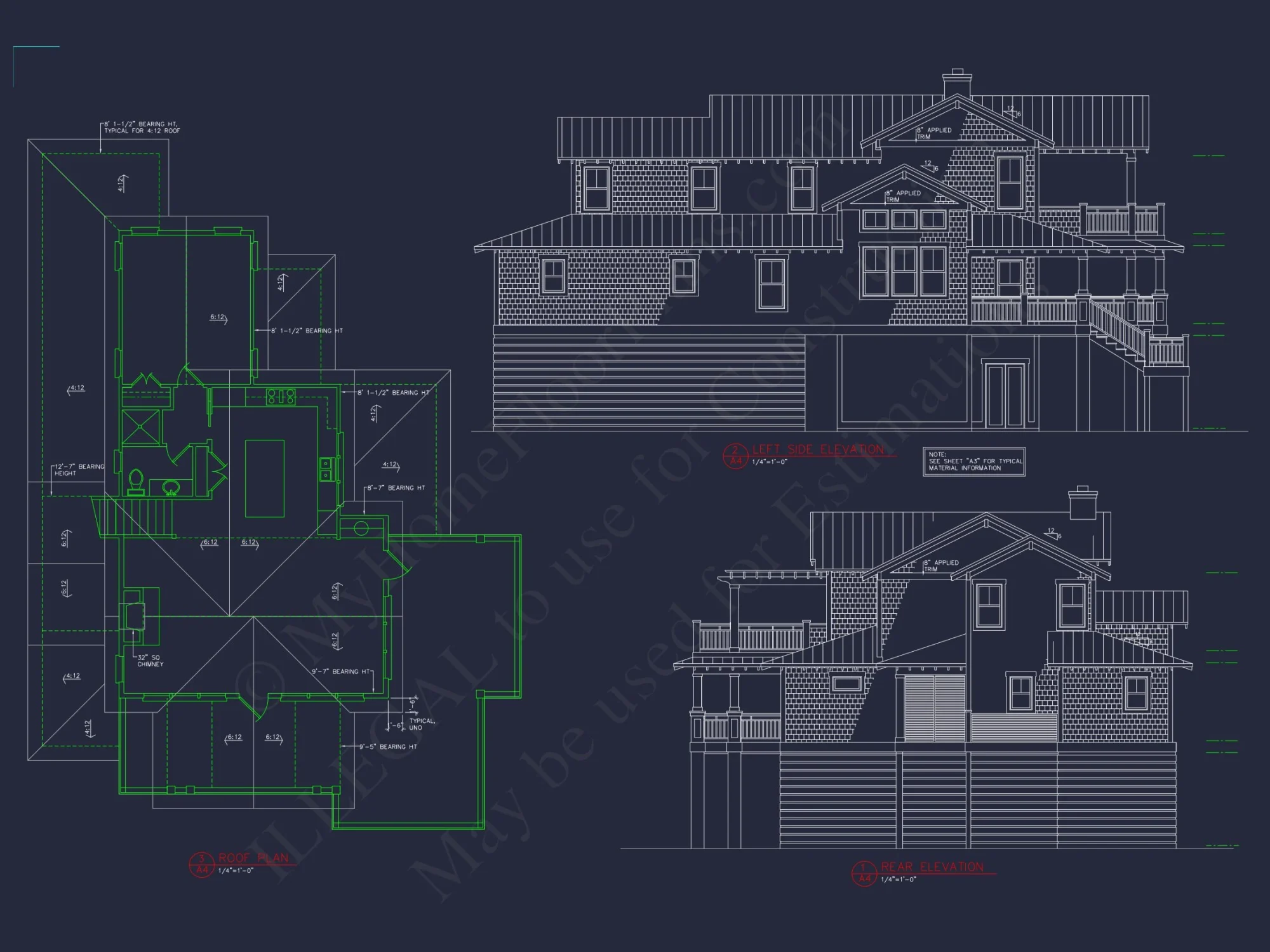 Elegant Beach house Plan with CAD Blueprint & Unique Designs