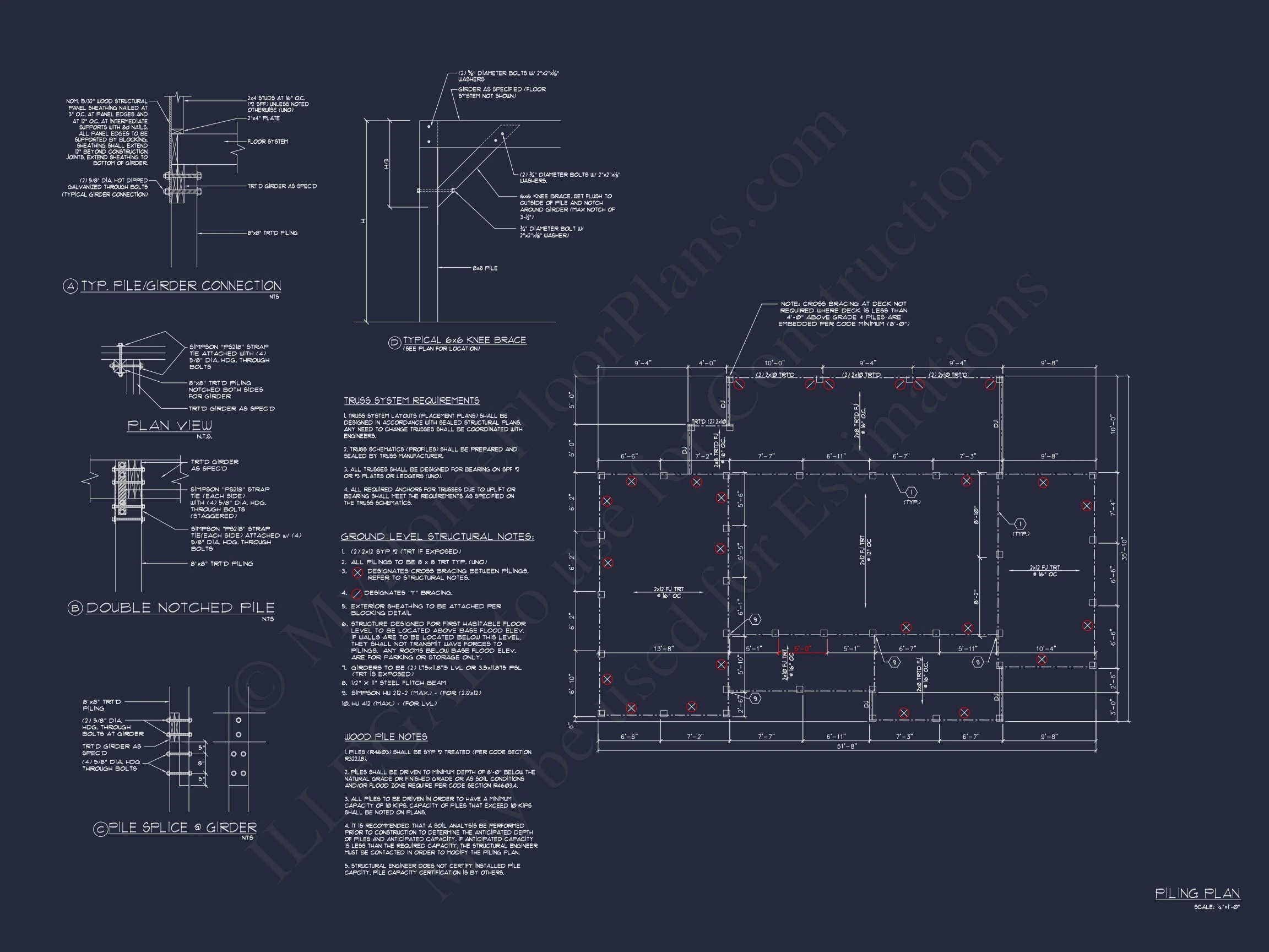 Modern Beach Bungalow house Plan: Blueprint & CAD Designs