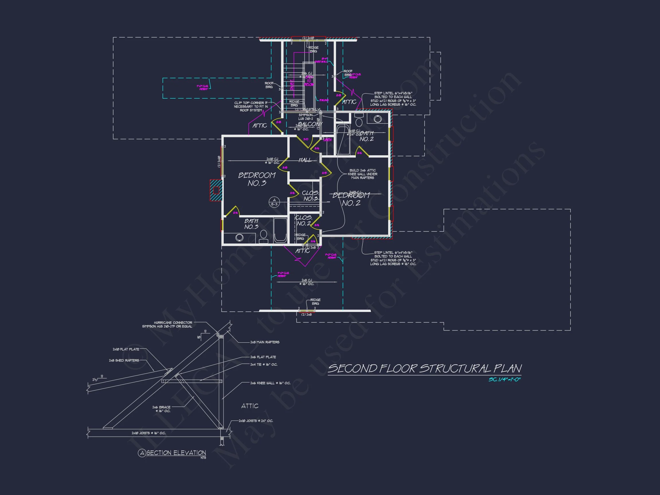 Colonial Farmhouse house Plan with CAD Designs & Floor Plans