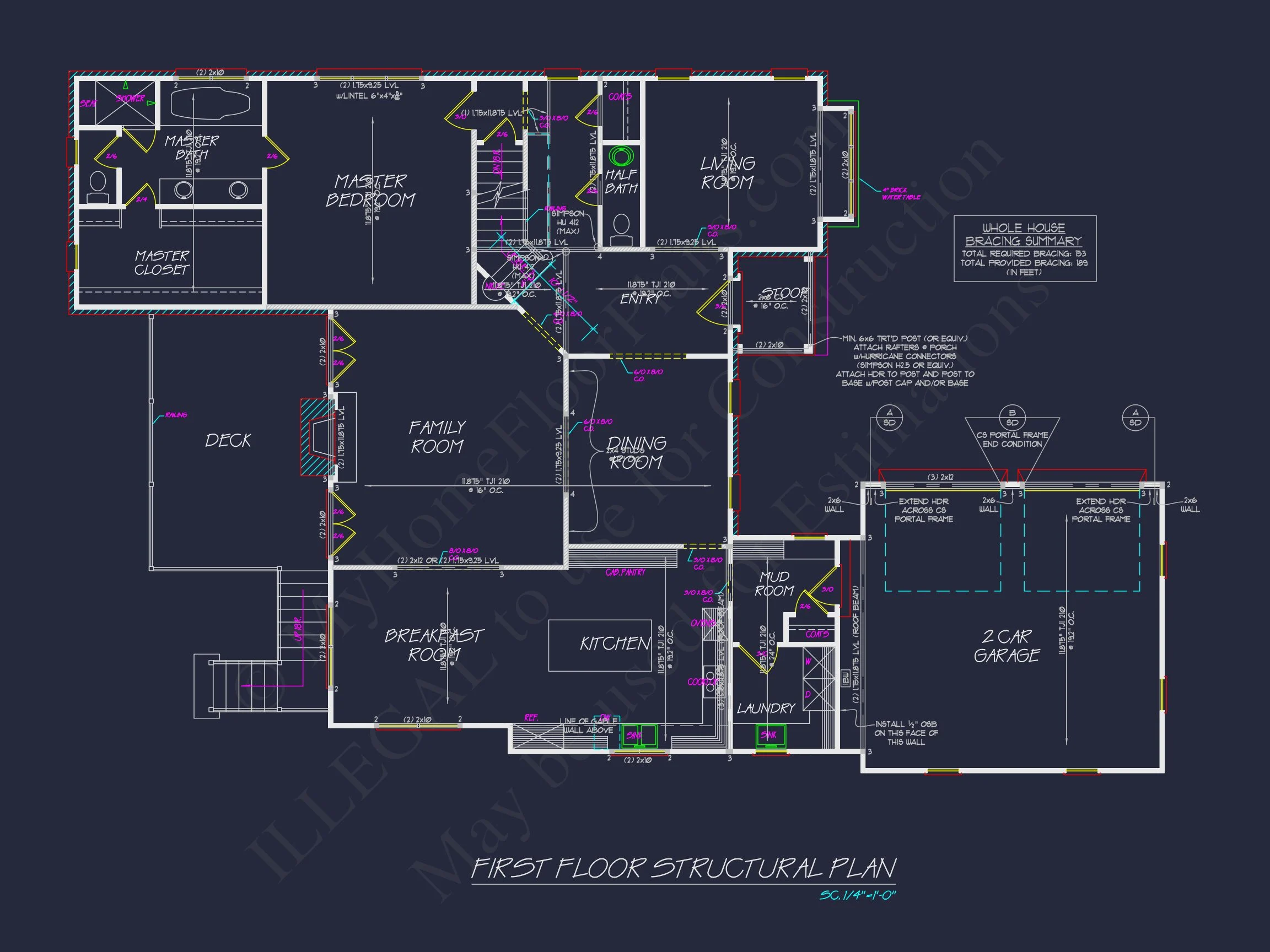 Colonial Farmhouse house Plan with CAD Designs & Floor Plans