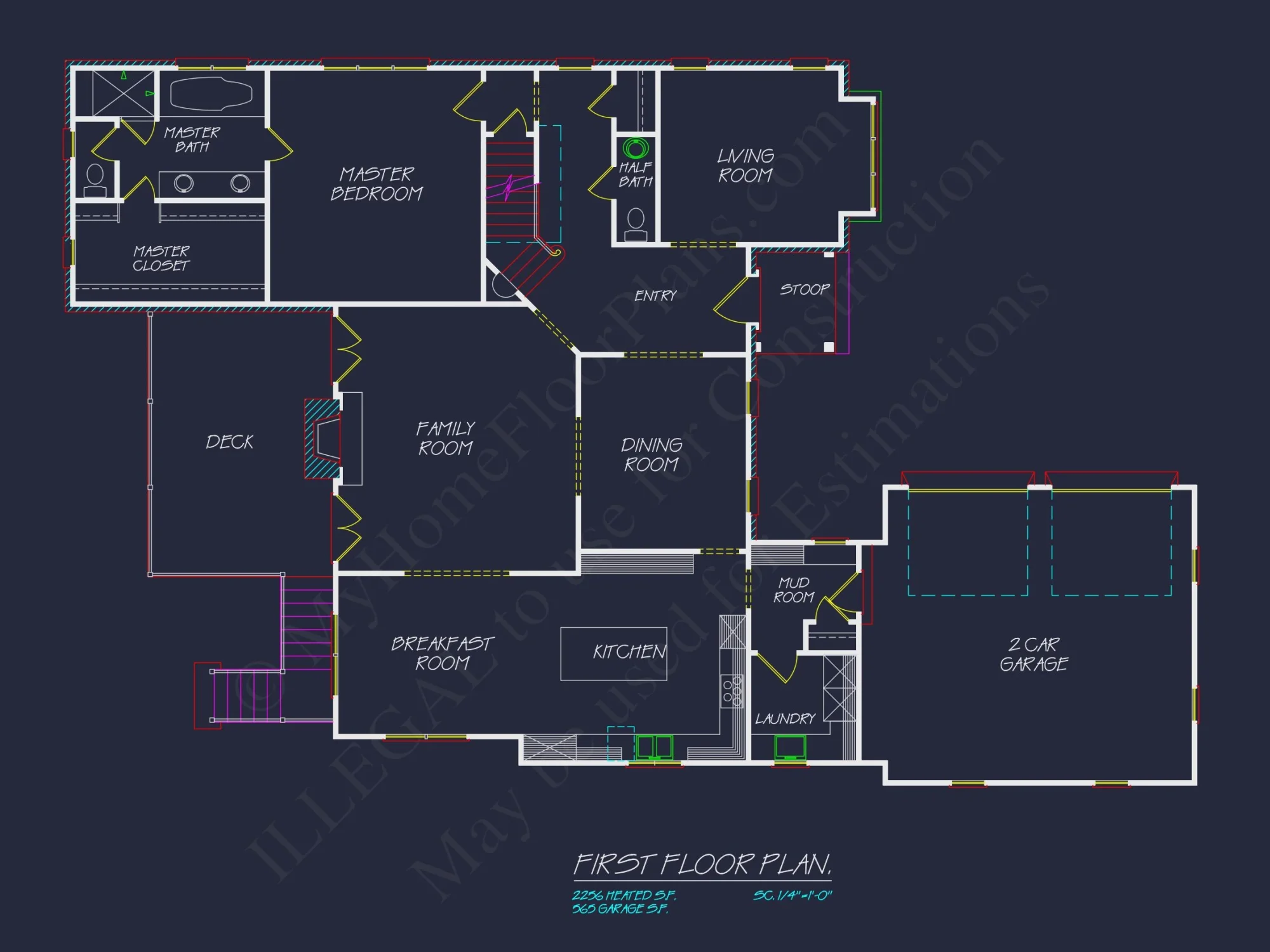Colonial Farmhouse house Plan with CAD Designs & Floor Plans
