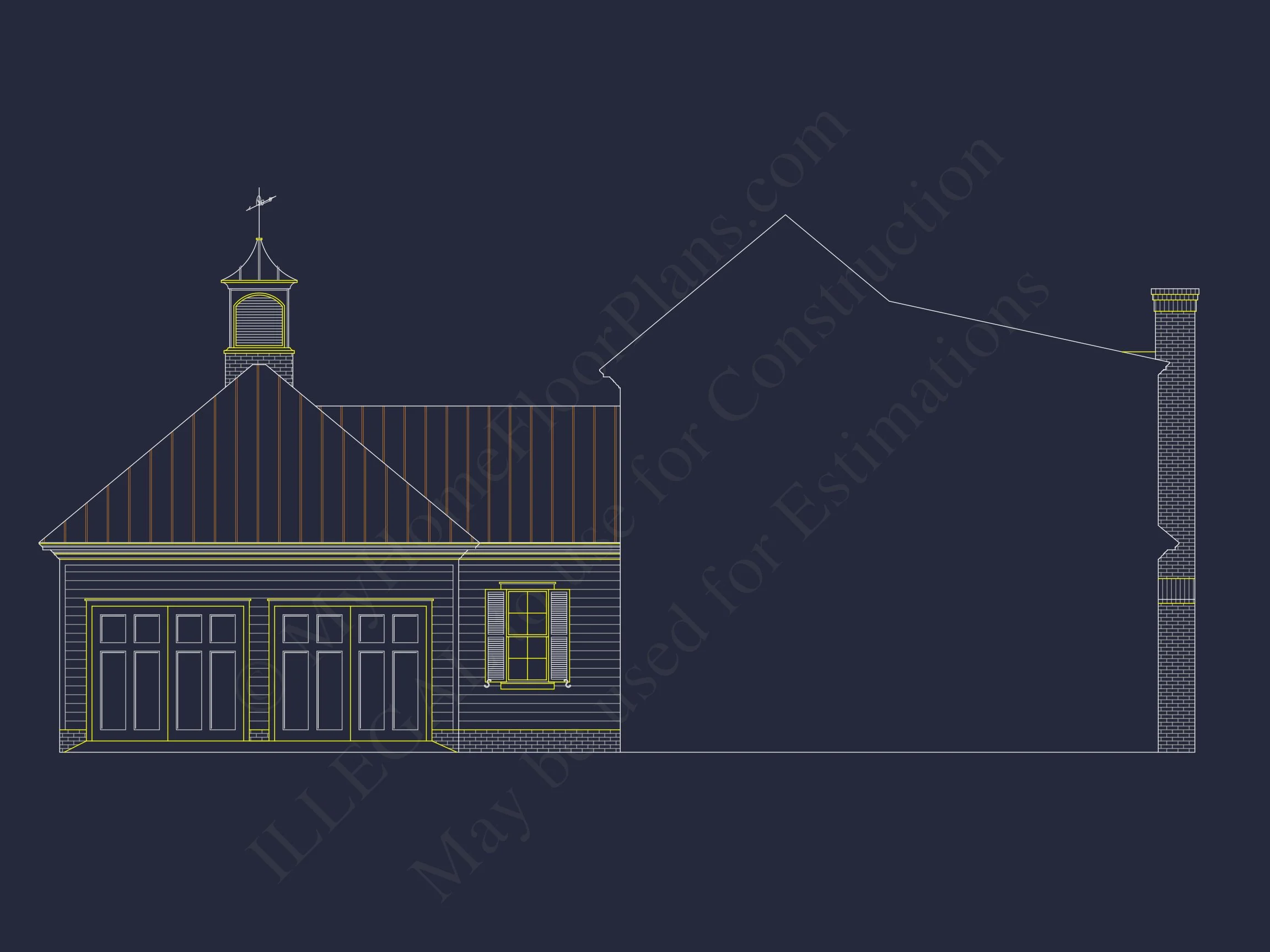 Colonial Farmhouse house Plan with CAD Designs & Floor Plans