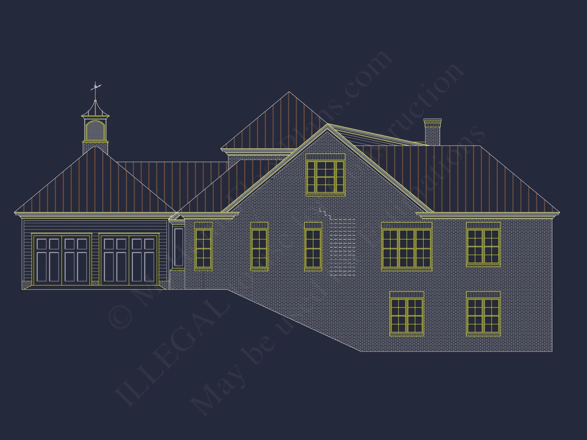 Colonial Farmhouse house Plan with CAD Designs & Floor Plans