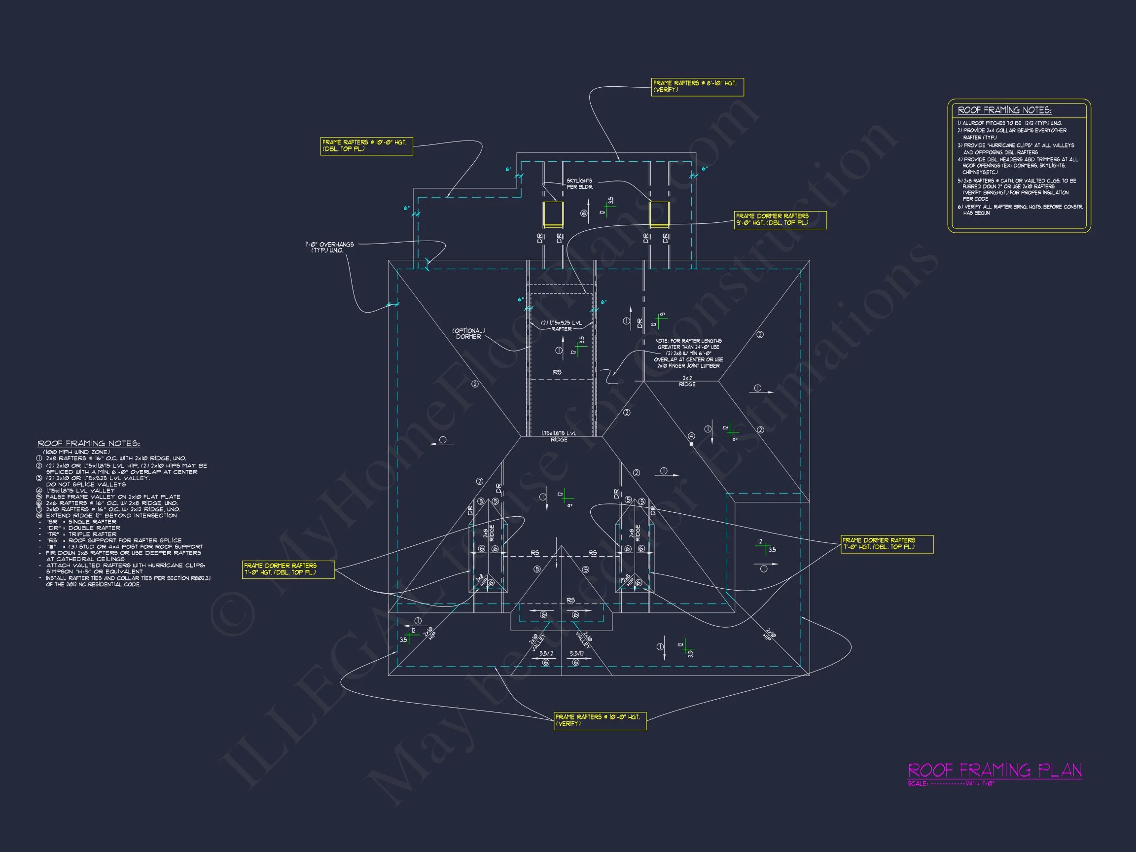 2.5-Story Floor Plan (45ft)