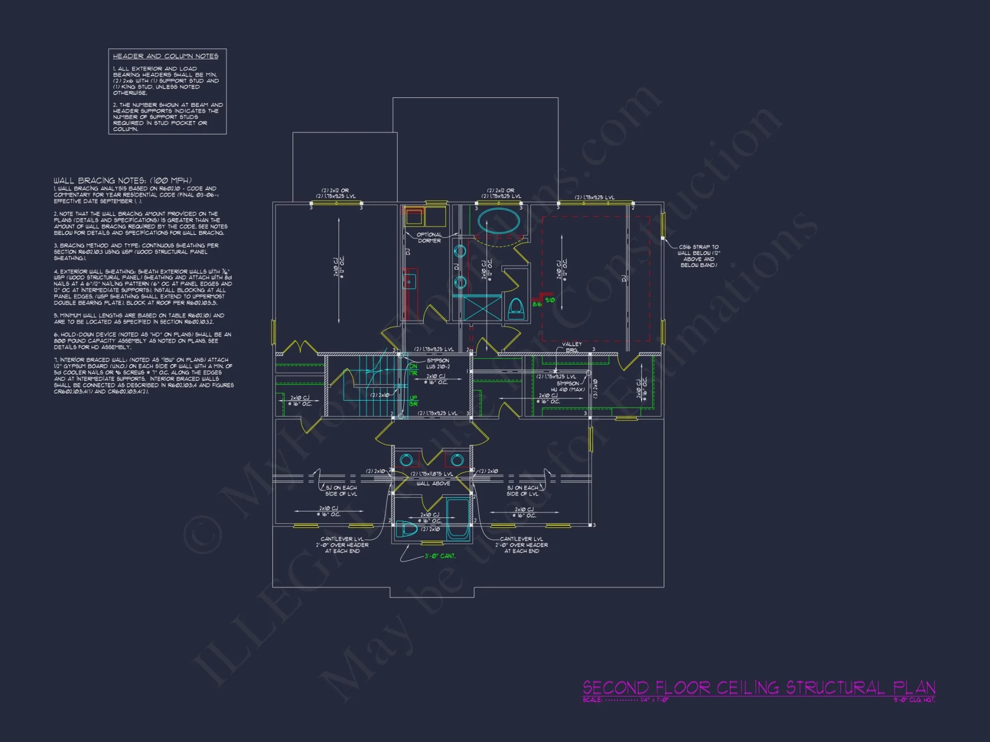 2.5-Story Floor Plan (45ft)