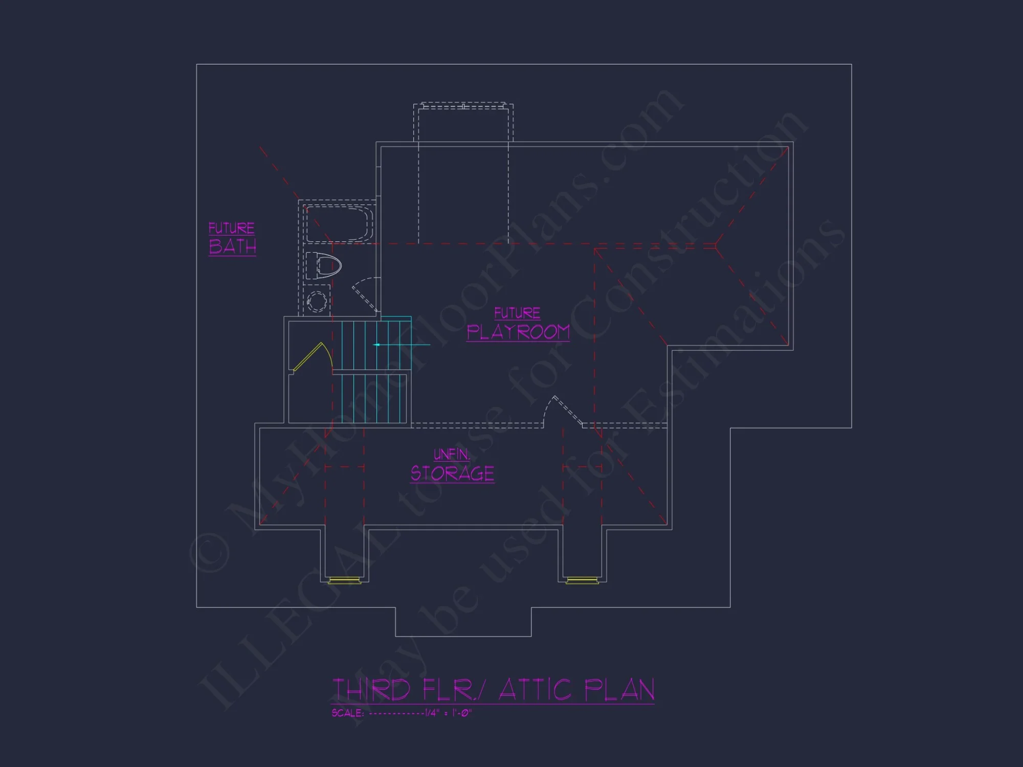 2.5-Story Floor Plan (45ft)