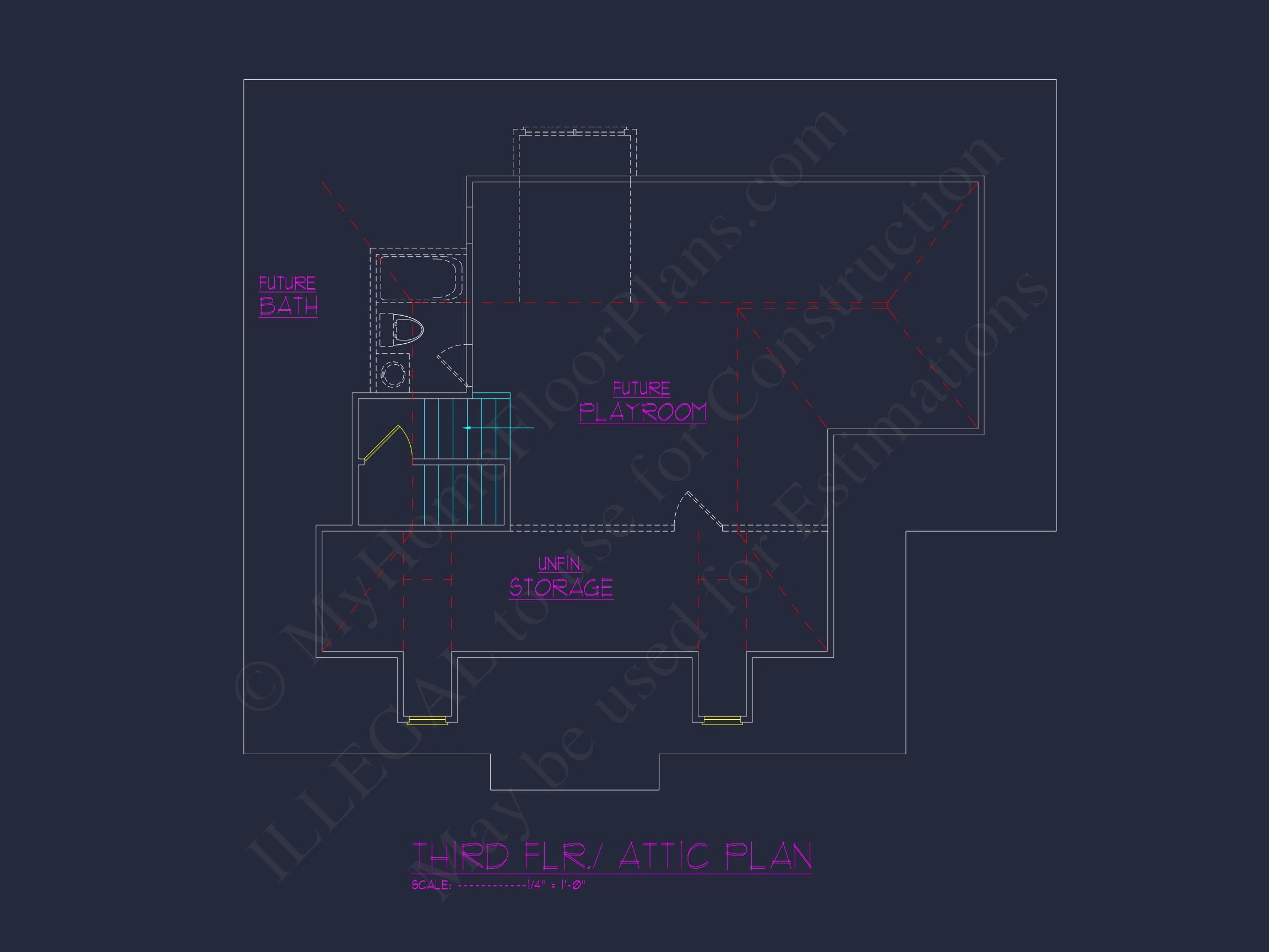 2.5-Story Floor Plan (45ft)