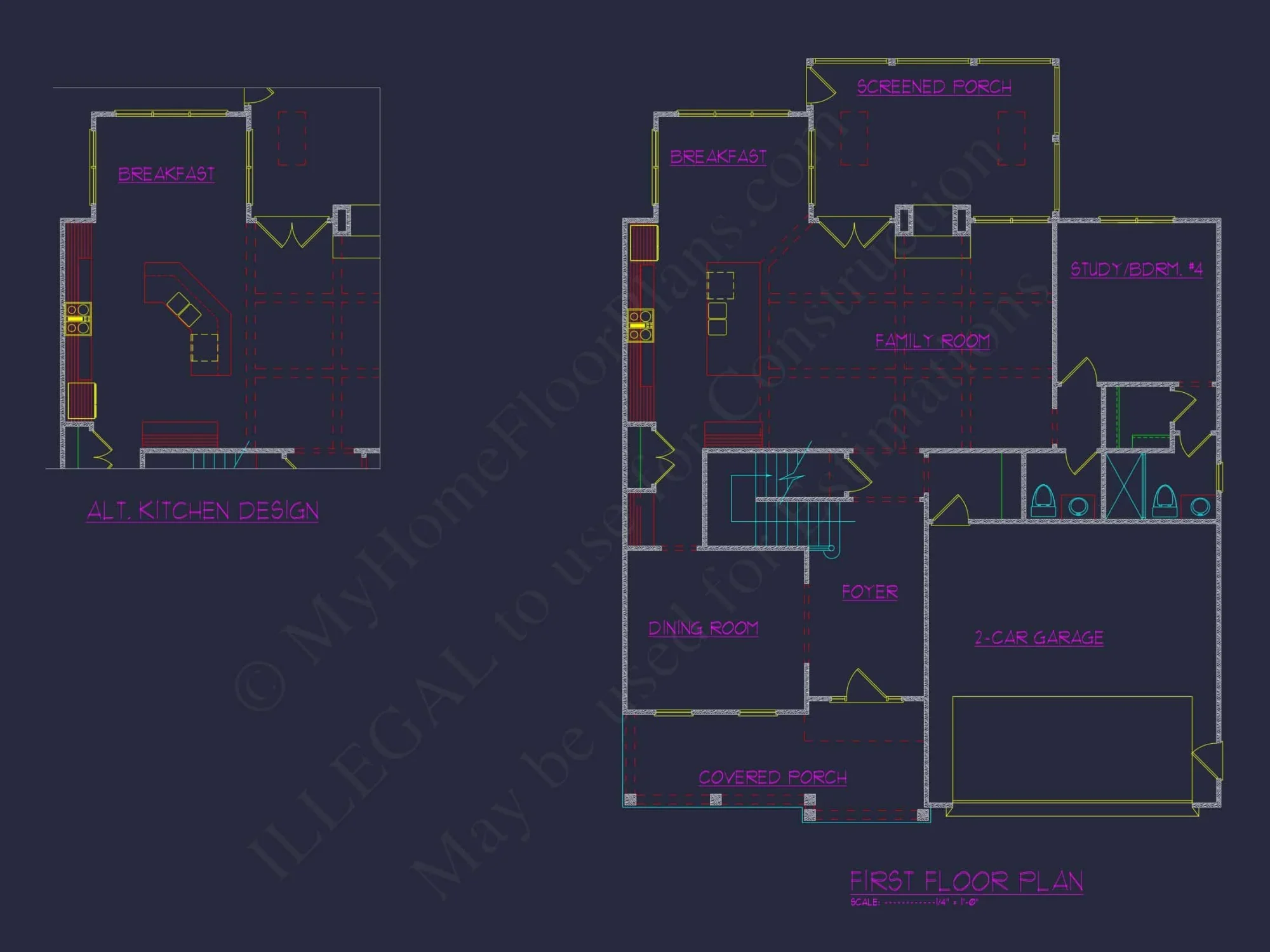 2.5-Story Floor Plan (45ft)