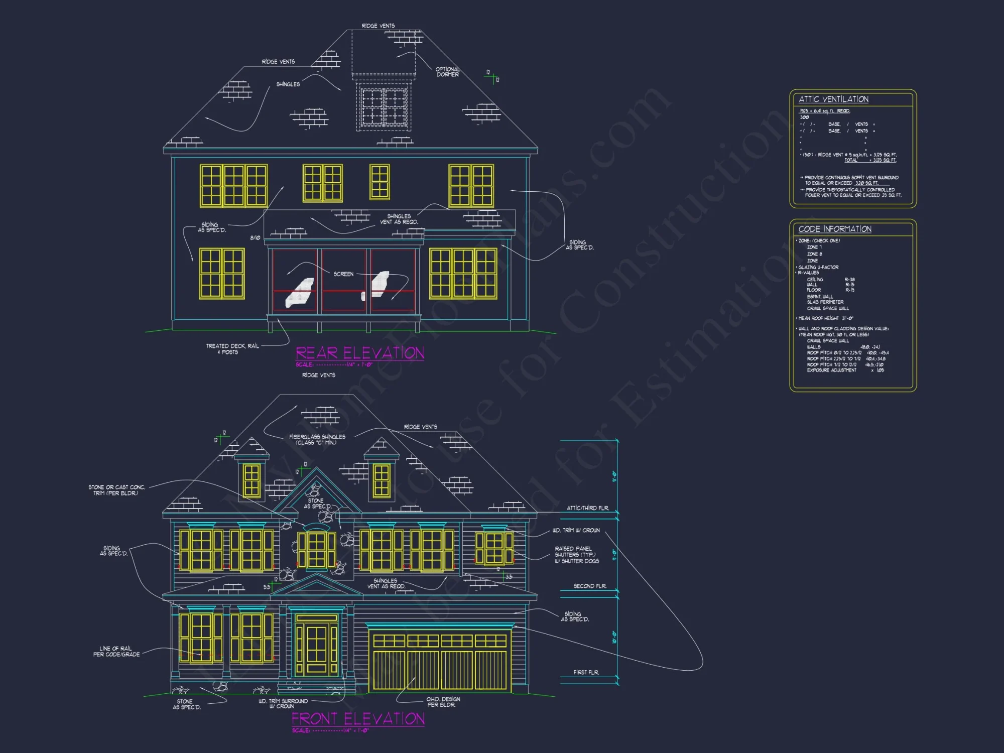 2.5-Story Floor Plan (45ft)