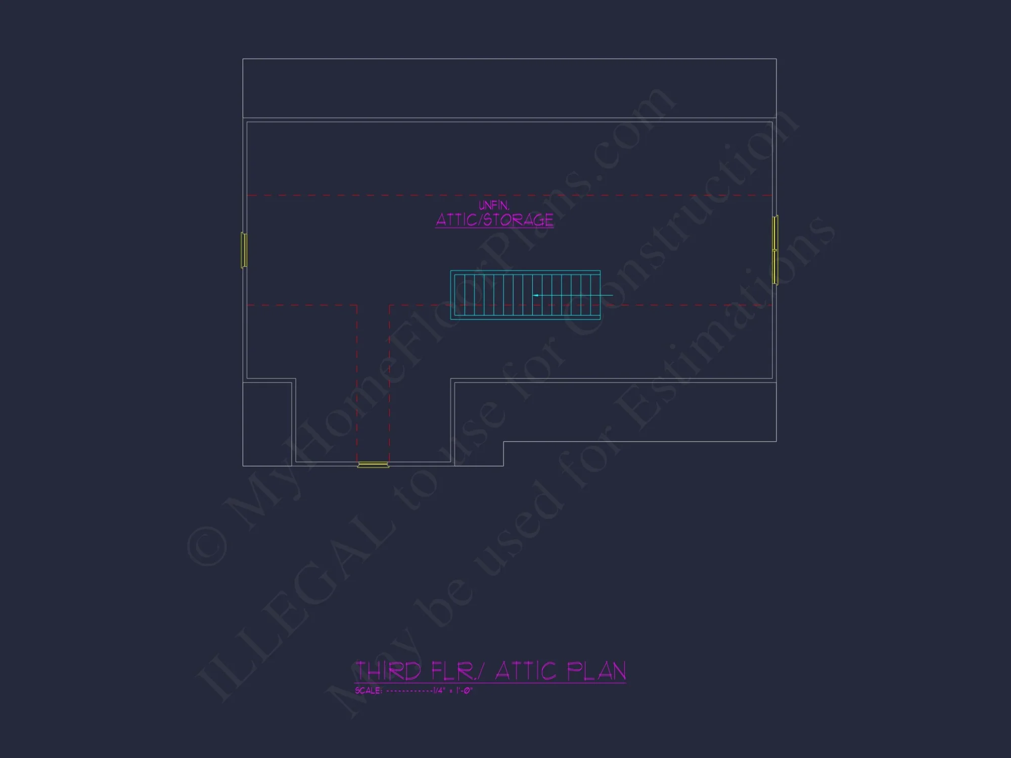 Craftsman house Plan: 2-Story CAD Blueprint with 4 Bedrooms