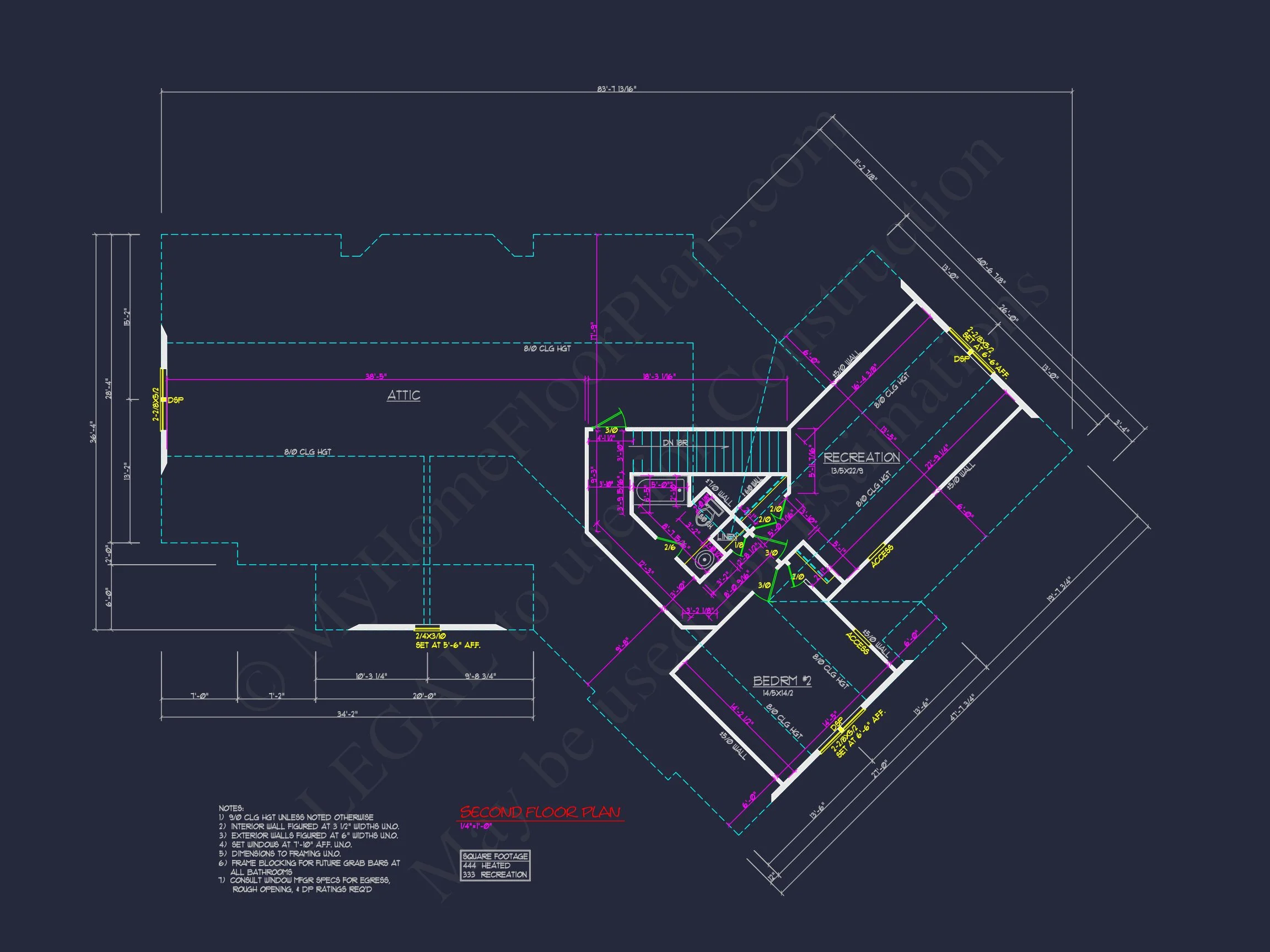 Modern Craftsman house Plan with Spacious Floor Designs and CAD Blueprint