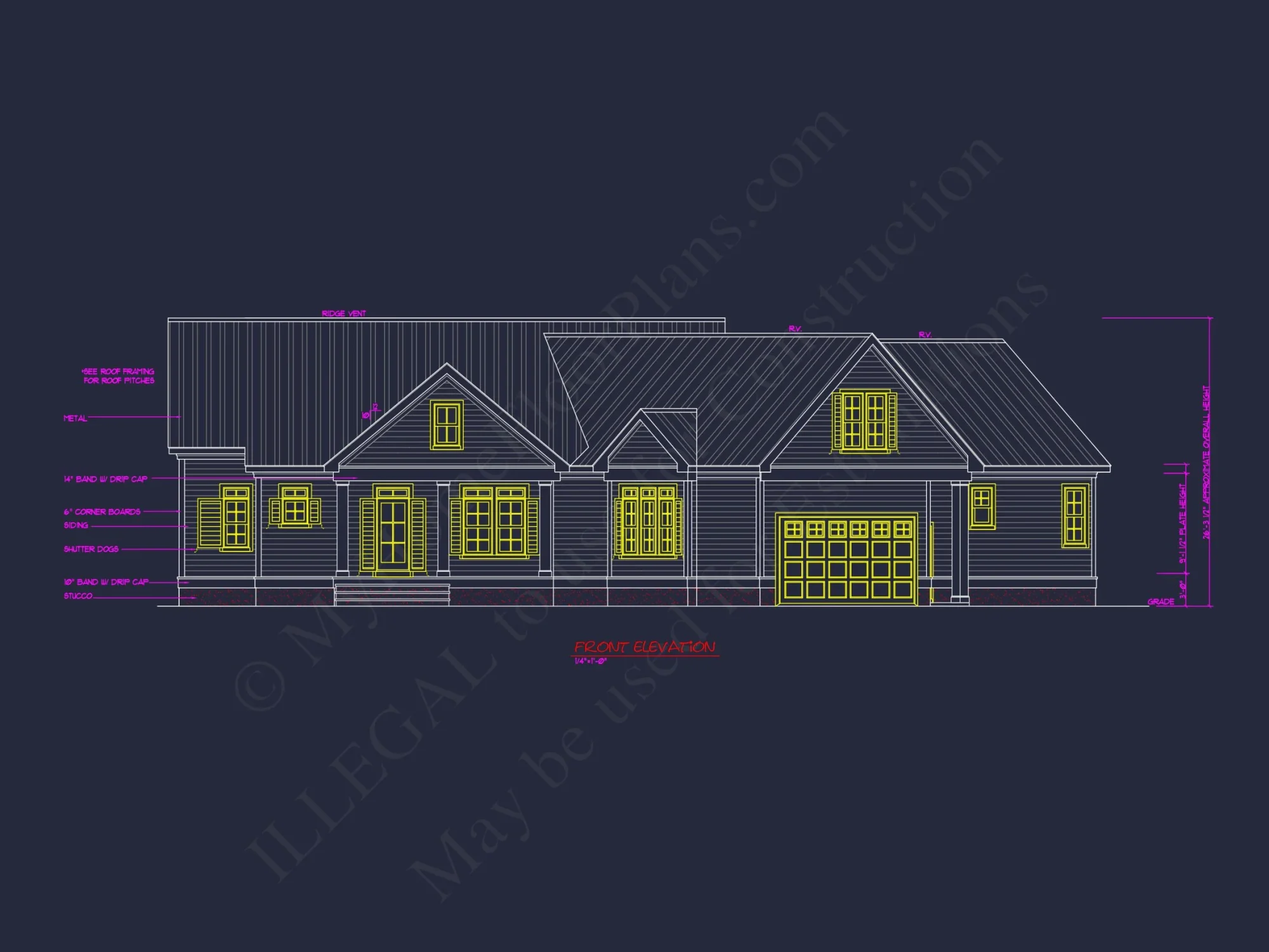 Modern Craftsman house Plan with Spacious Floor Designs and CAD Blueprint