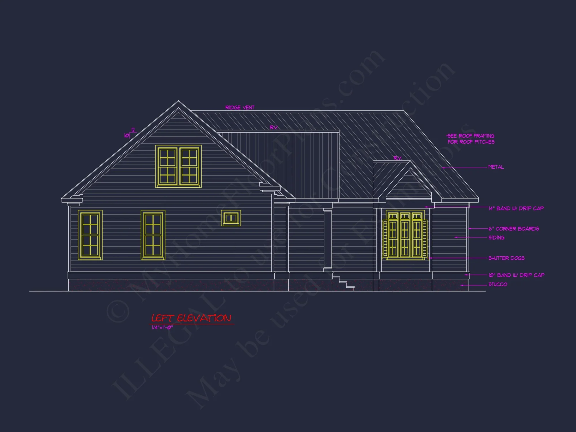 Modern Craftsman house Plan with Spacious Floor Designs and CAD Blueprint