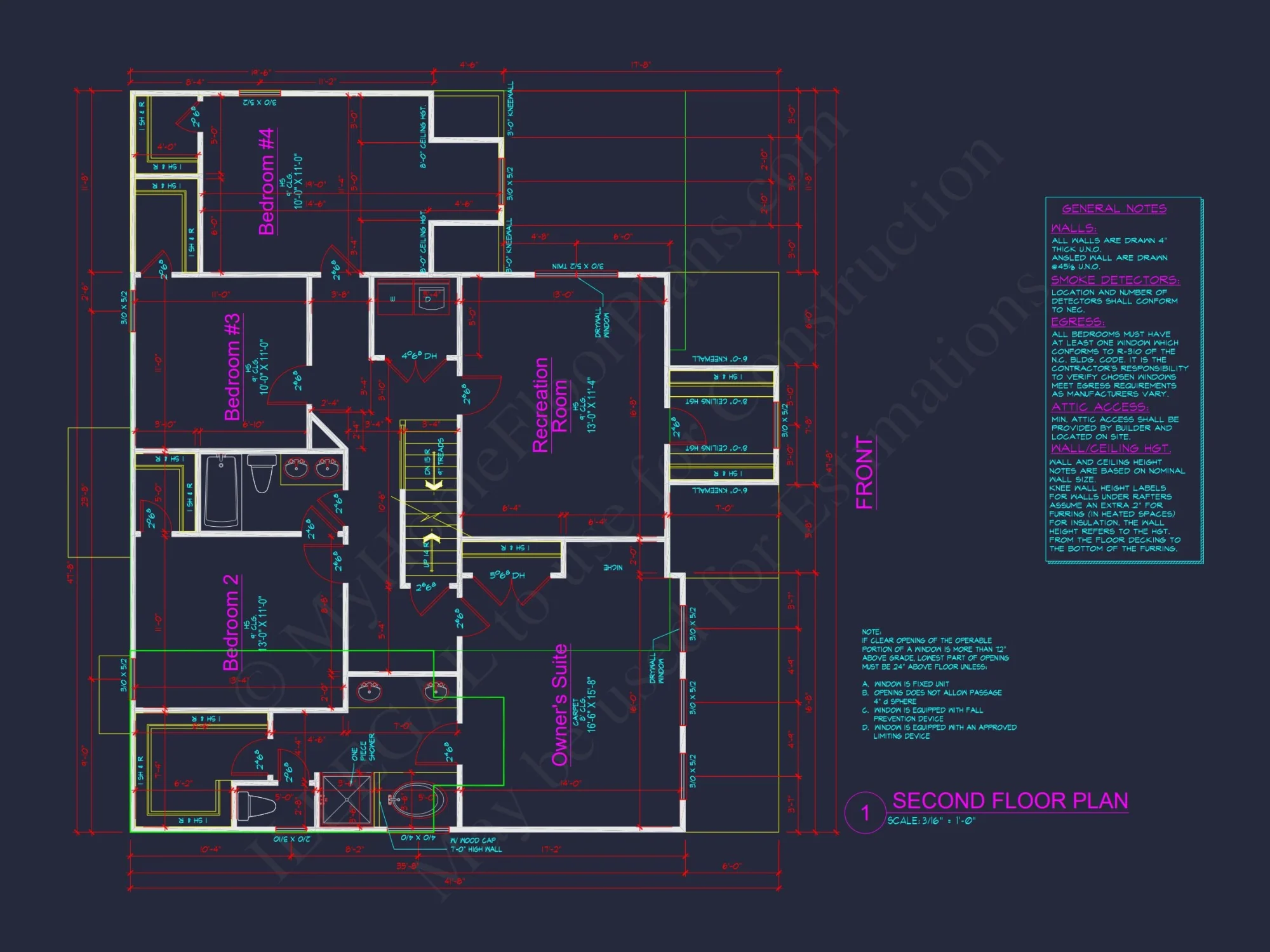Spacious house Plan with CAD Designs and Blueprint Details