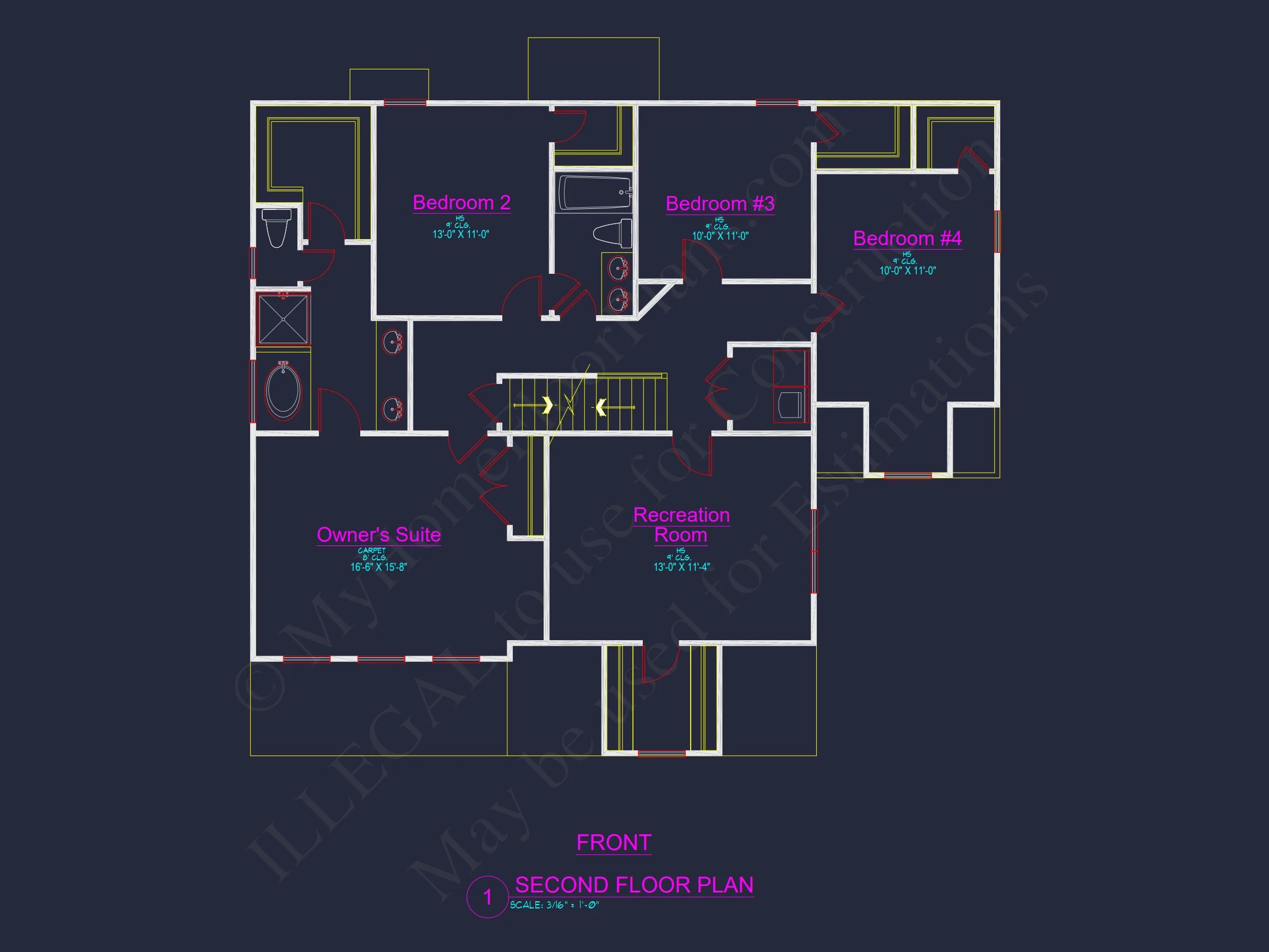 Spacious house Plan with CAD Designs and Blueprint Details