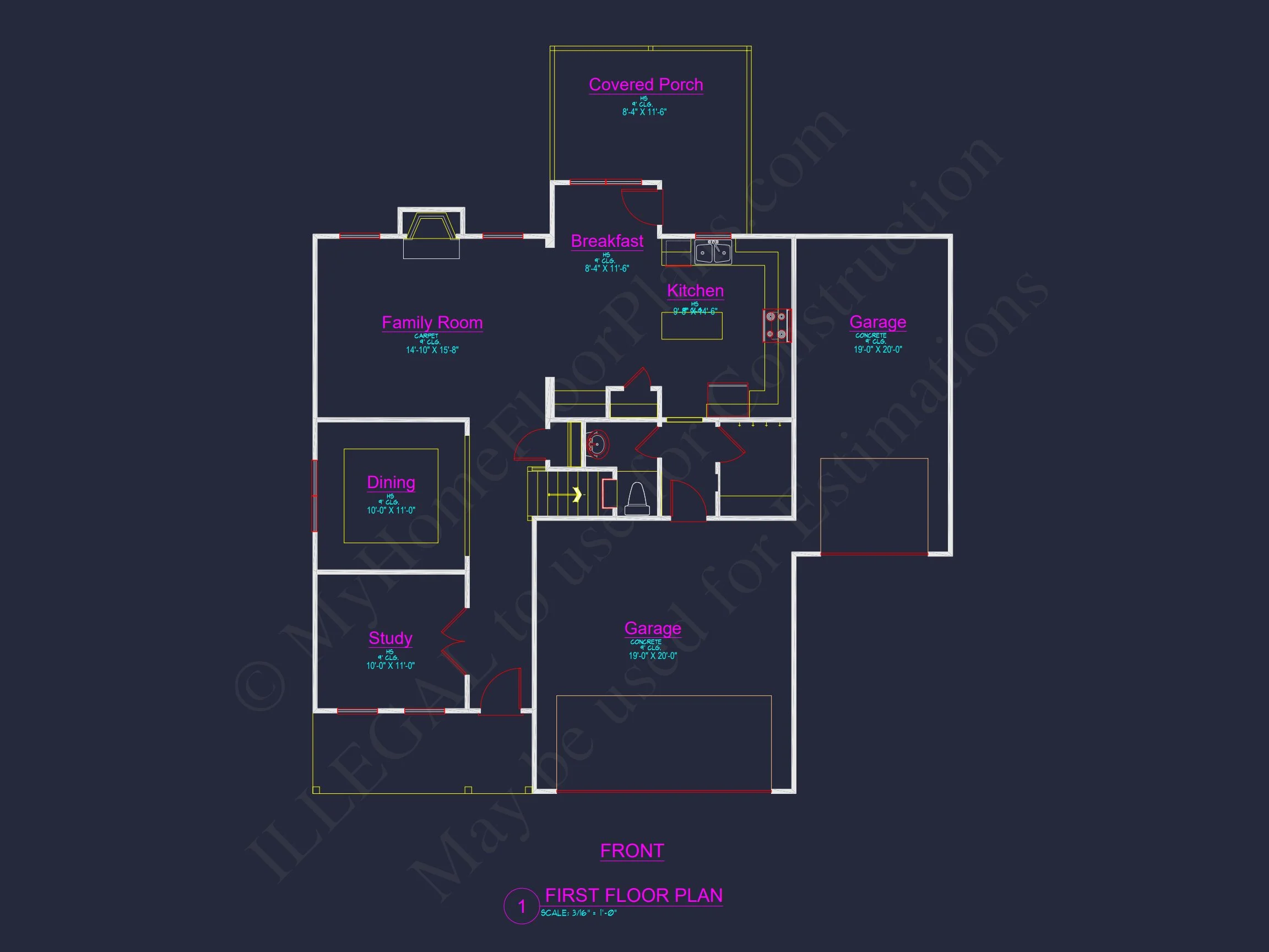 Spacious house Plan with CAD Designs and Blueprint Details