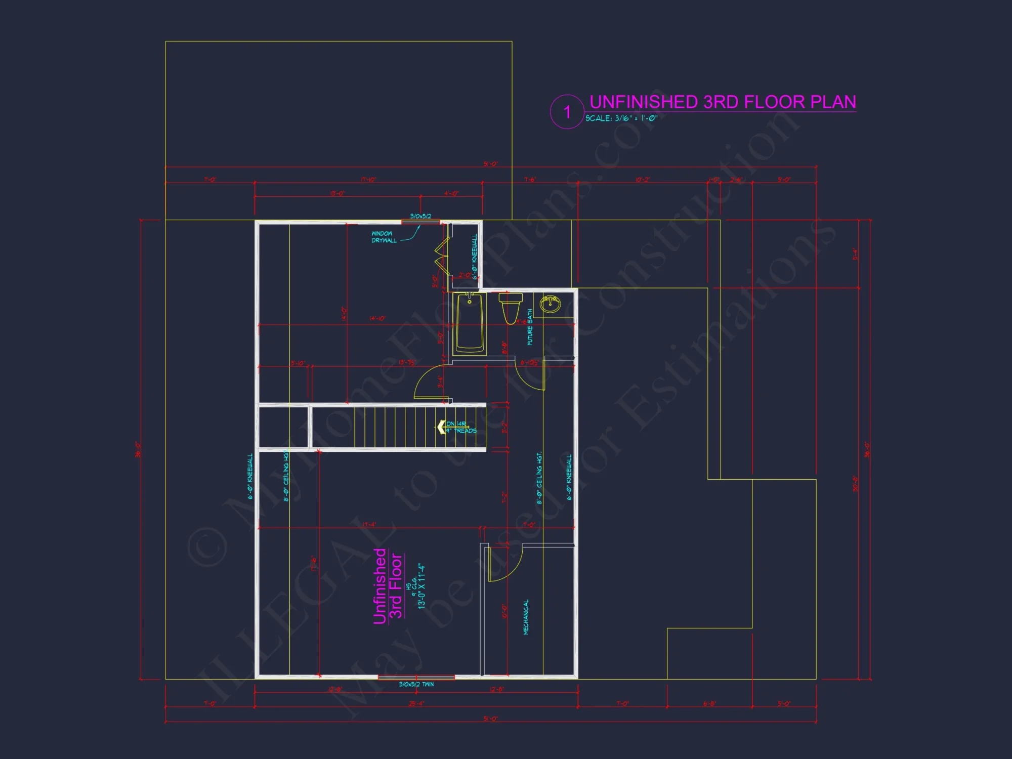 Expansive Colonial Farmhouse house Plan with 3 Floors