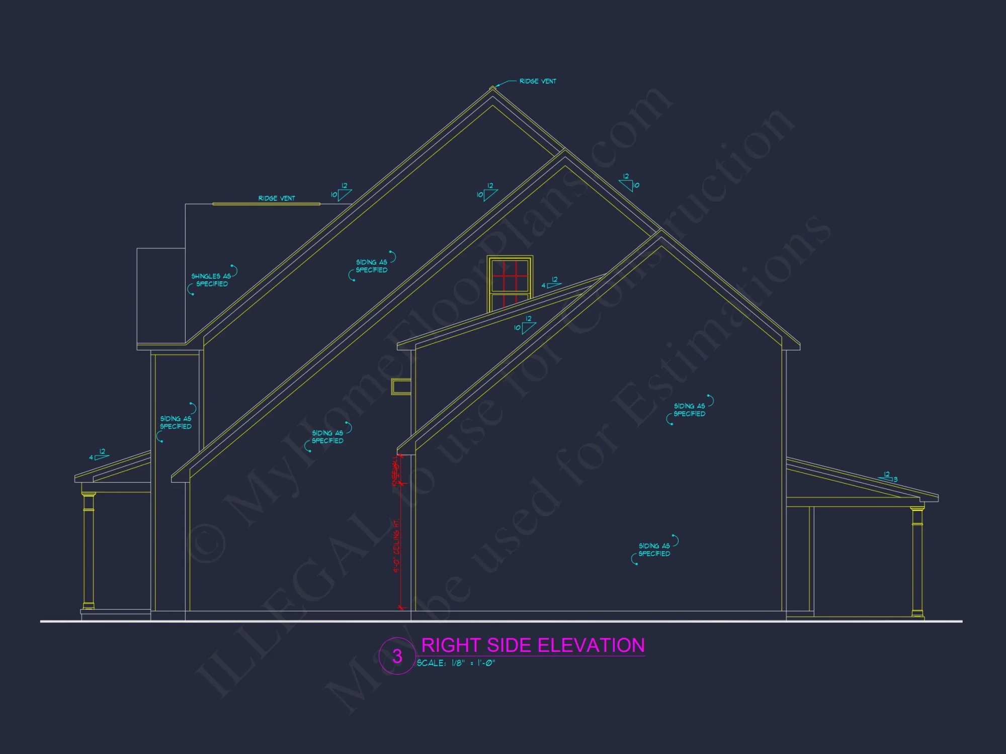 Expansive Colonial Farmhouse house Plan with 3 Floors