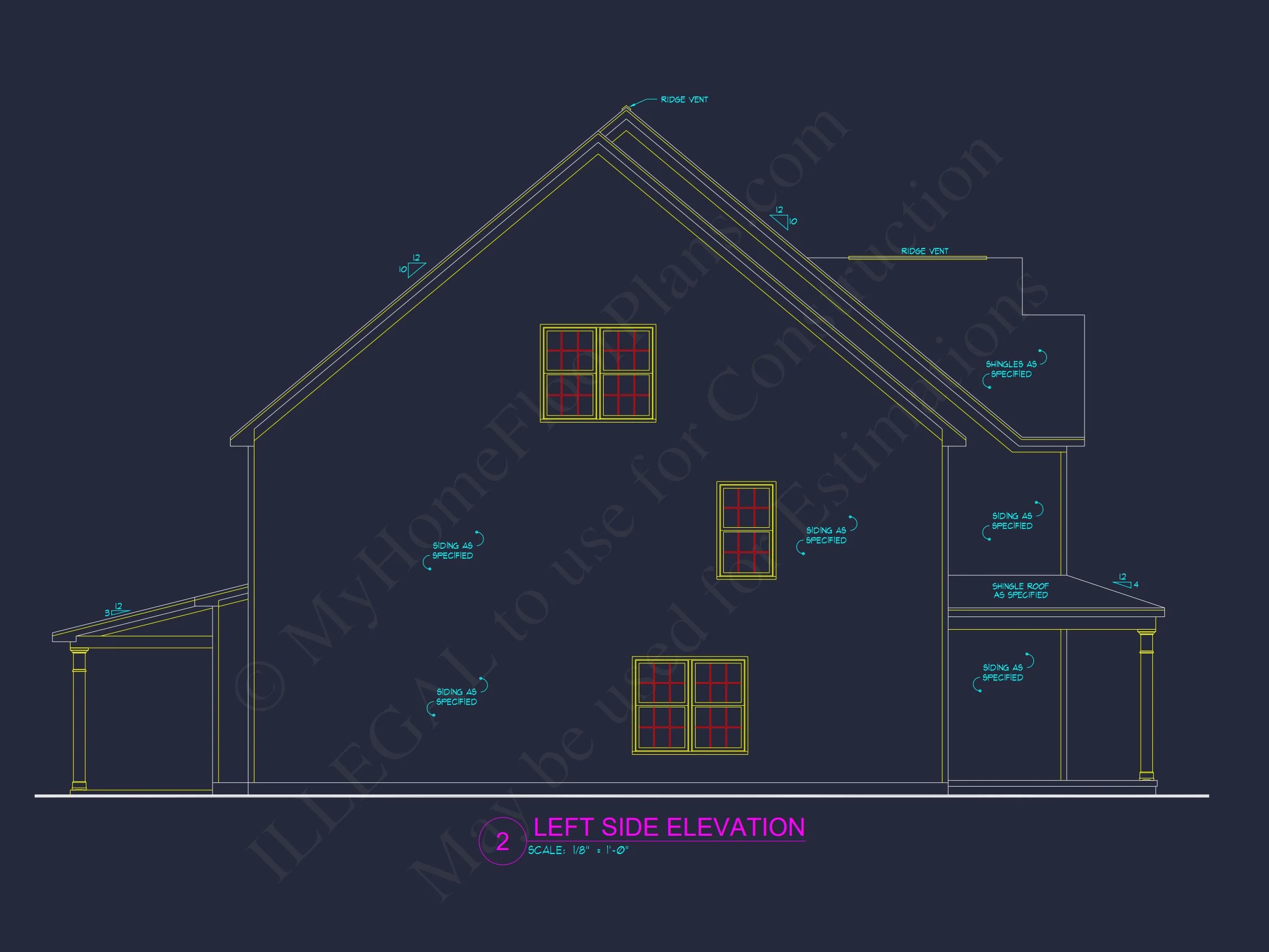 Expansive Colonial Farmhouse house Plan with 3 Floors