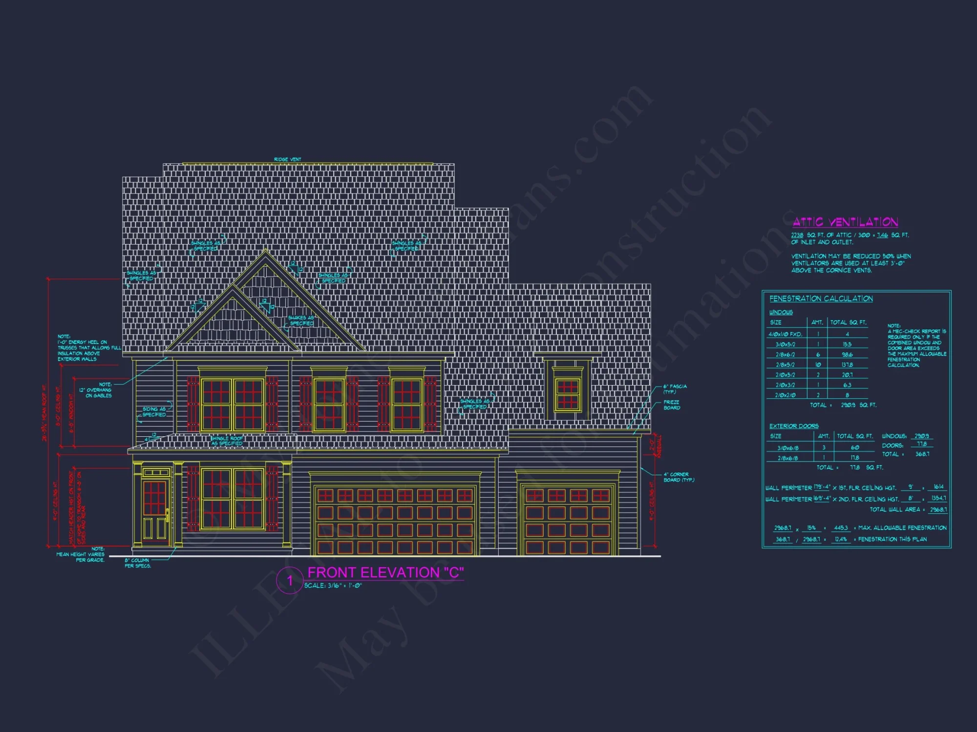 Expansive Colonial Farmhouse house Plan with 3 Floors