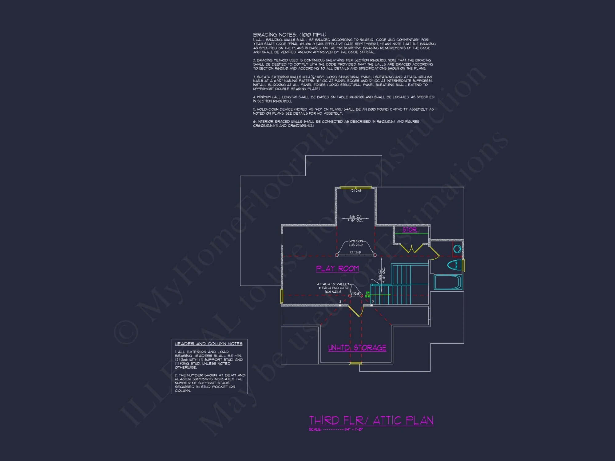 Elegant house Plan with 3 Floors, Blueprint & CAD Design