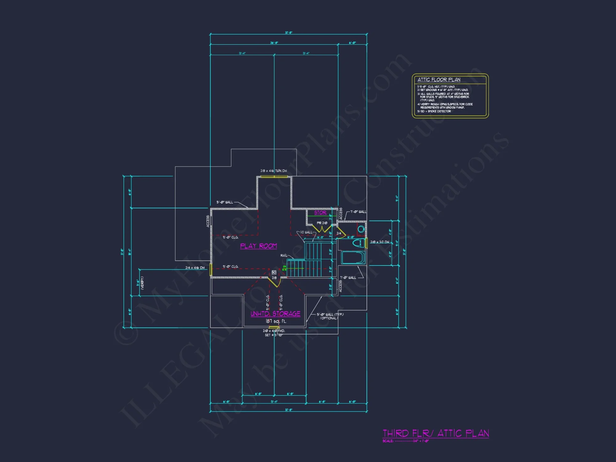 Elegant house Plan with 3 Floors, Blueprint & CAD Design