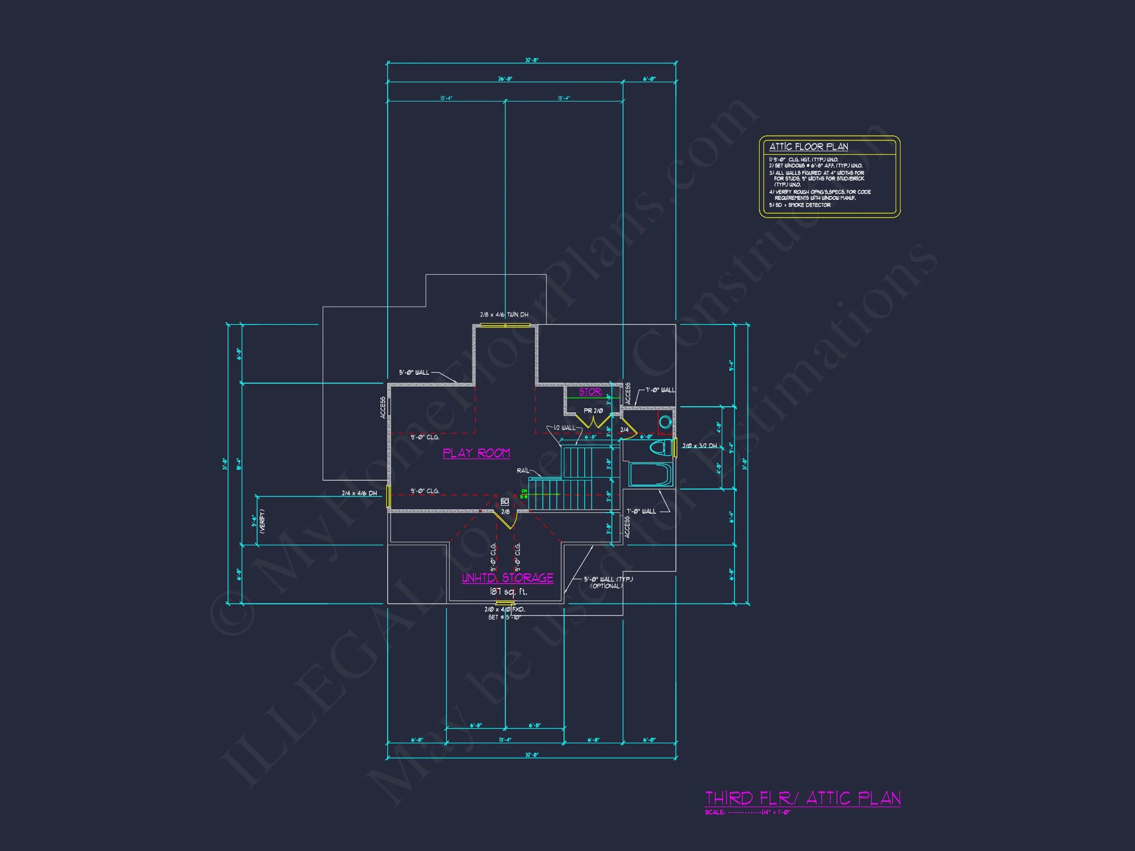 Elegant house Plan with 3 Floors, Blueprint & CAD Design