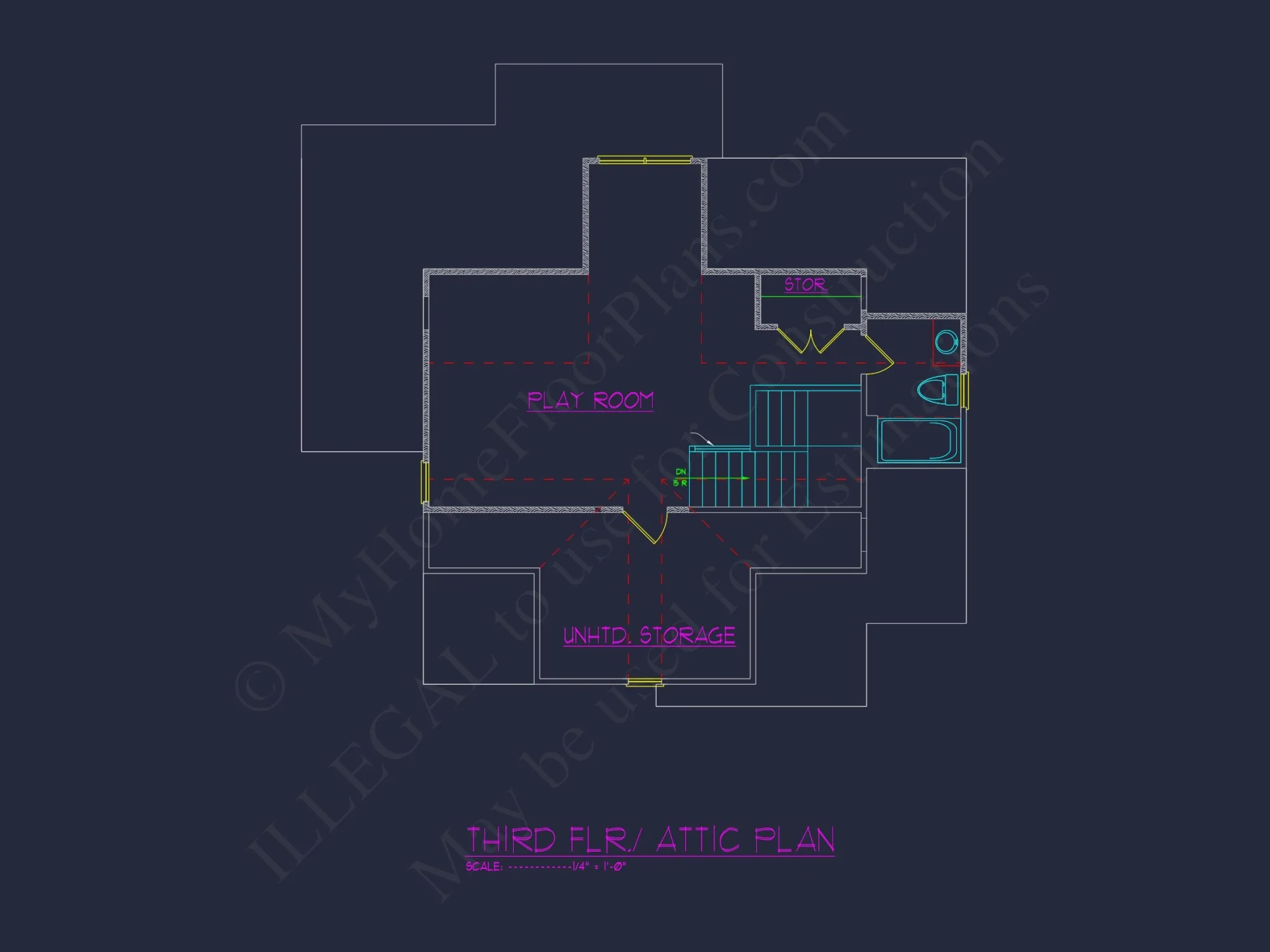 Elegant house Plan with 3 Floors, Blueprint & CAD Design