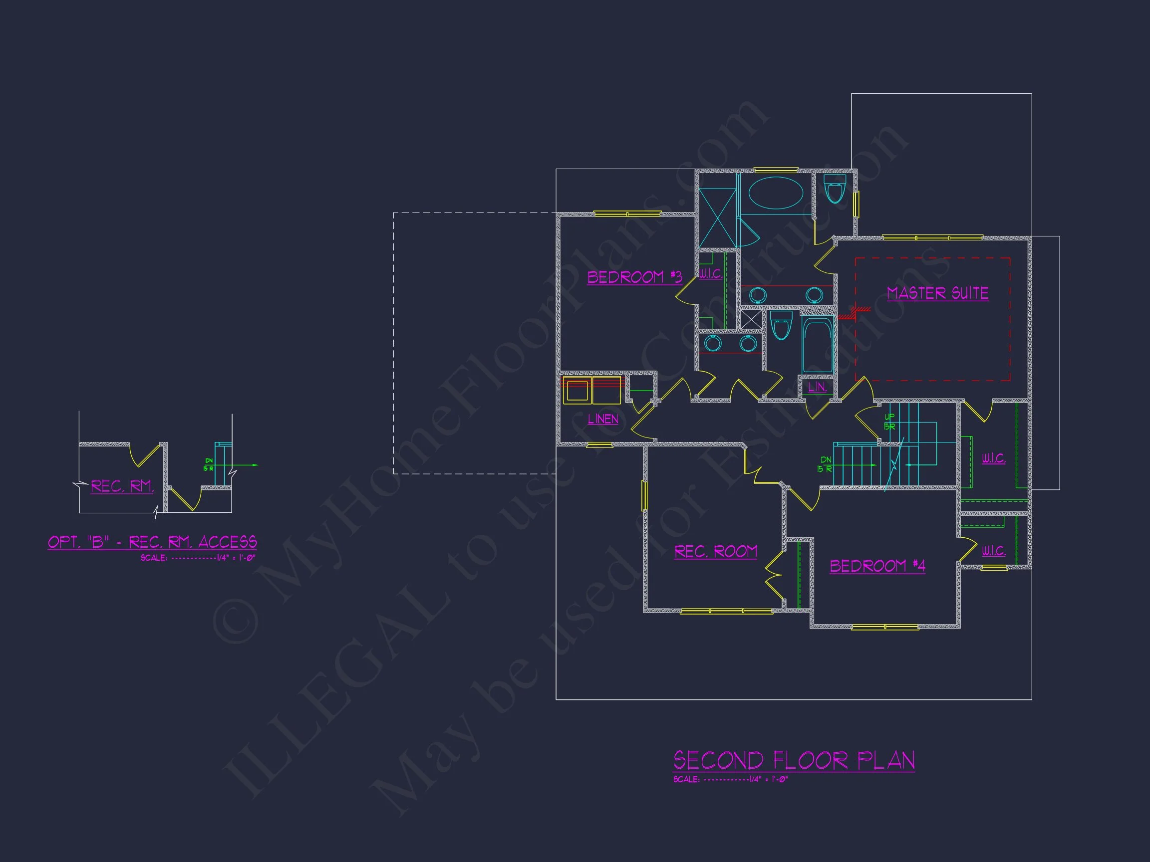 Elegant house Plan with 3 Floors, Blueprint & CAD Design