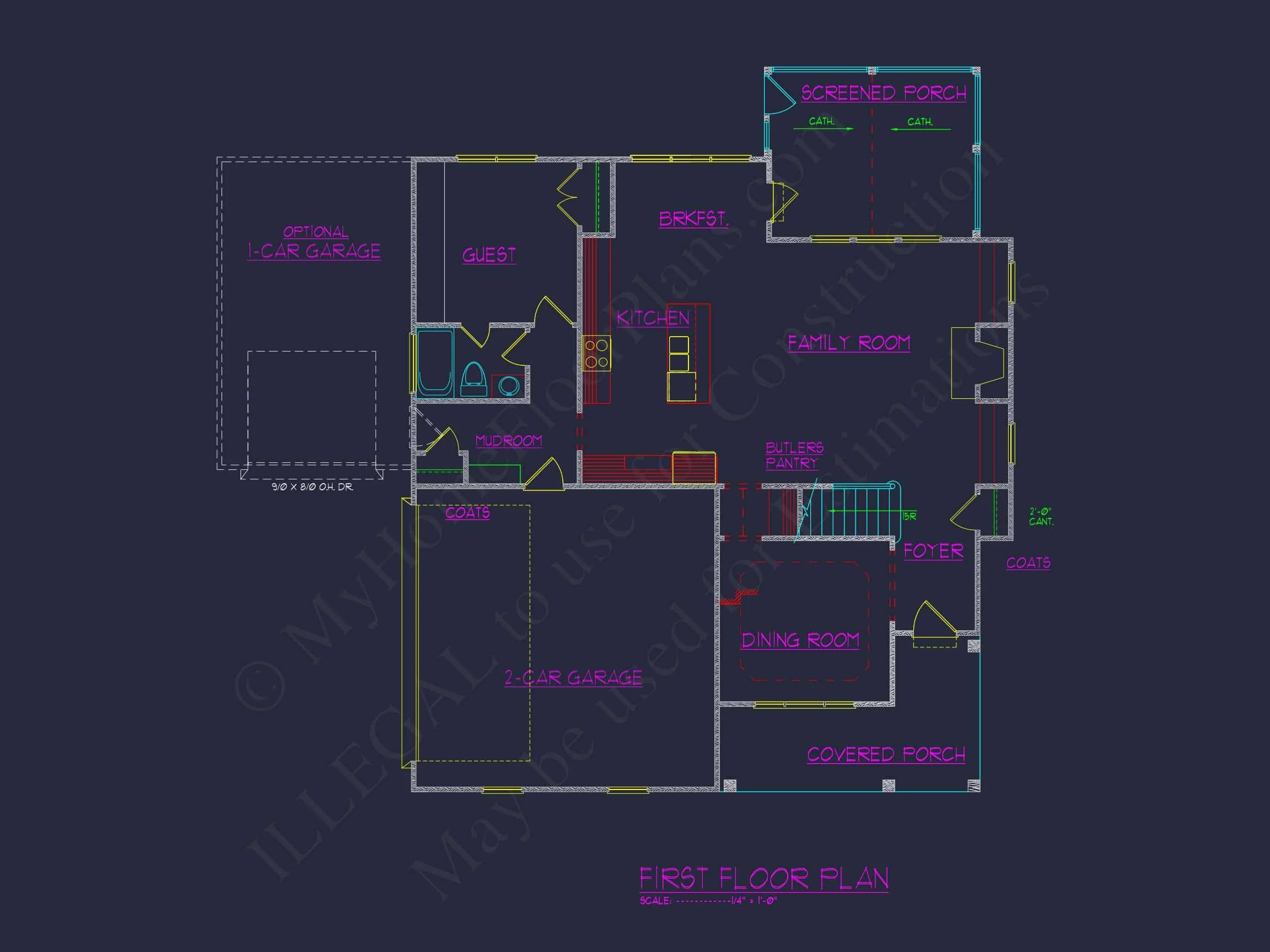 Elegant house Plan with 3 Floors, Blueprint & CAD Design
